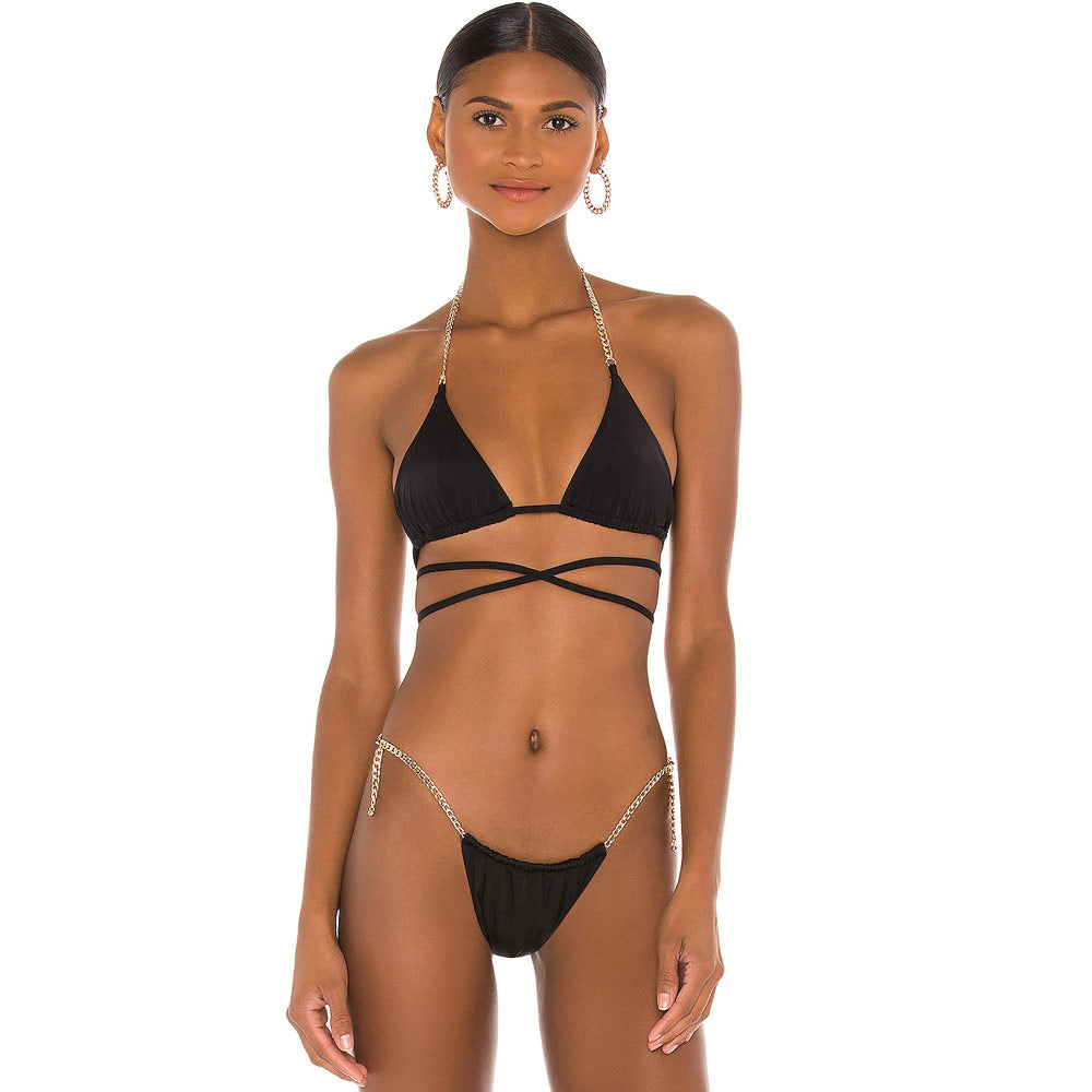 Premium Chain-Link Brazilian Bikini Set - Sexy & Adjustable