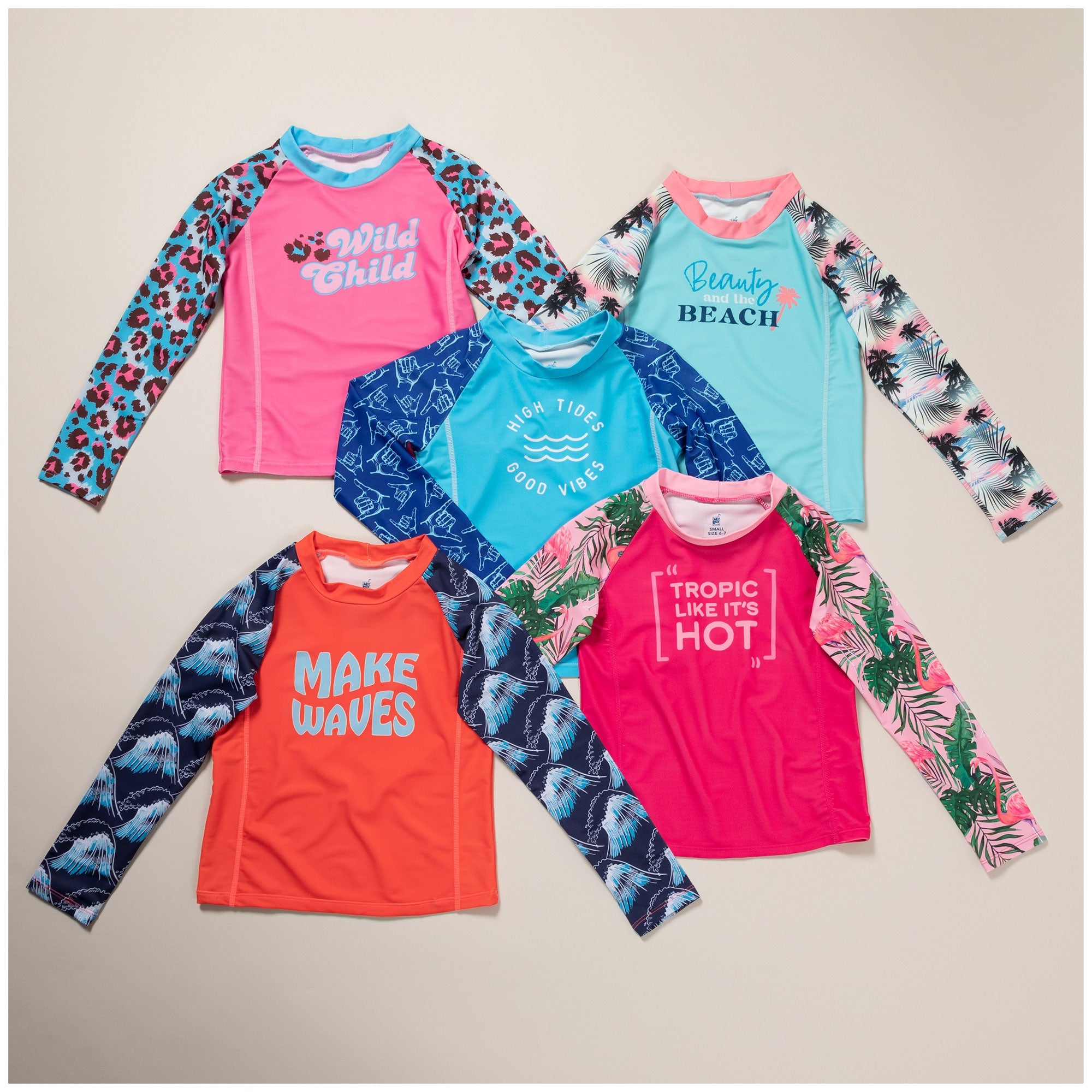 Premium Kids UV Protection Long Sleeve Rashguard Swim Shirt