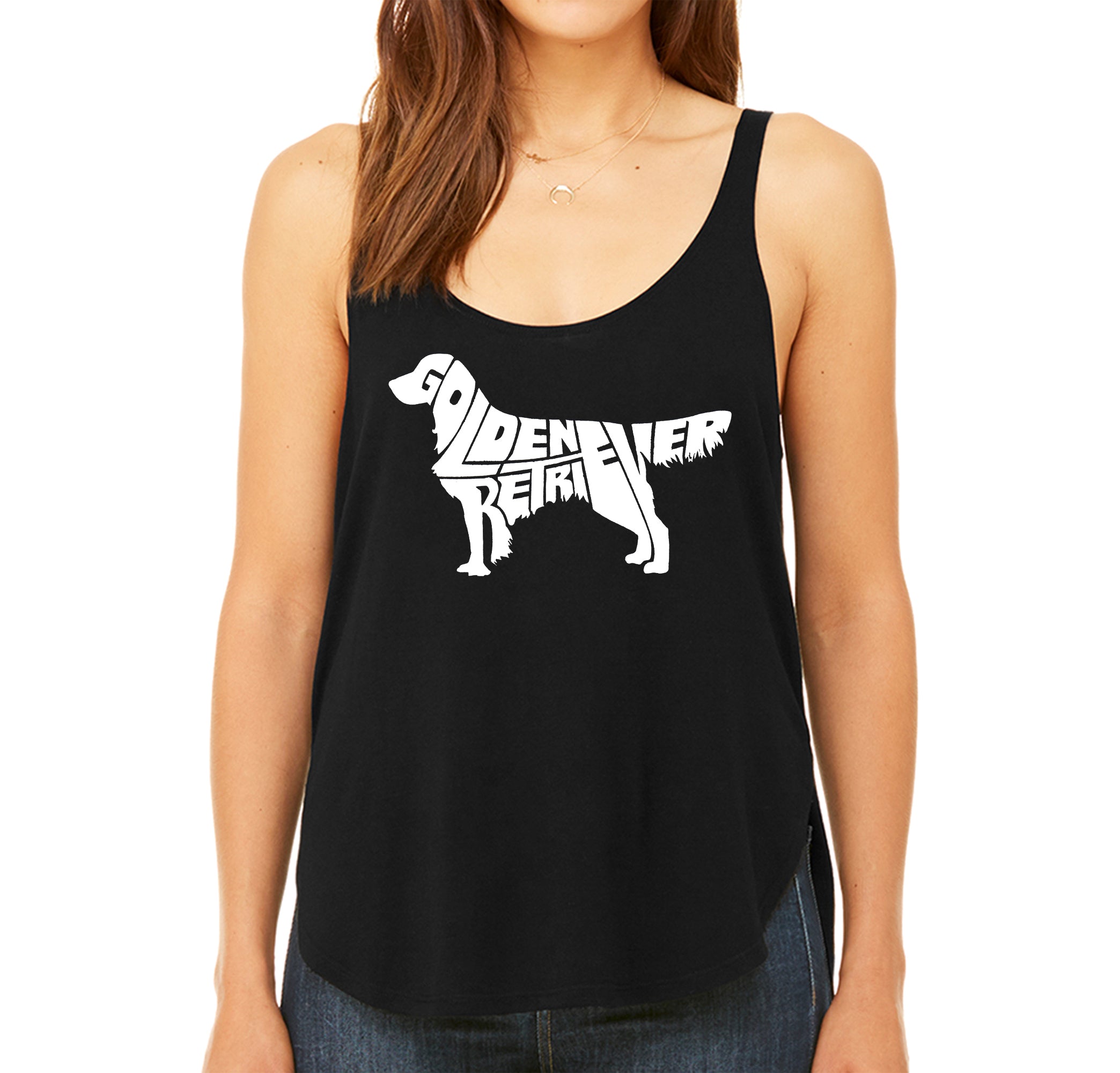 Ultimate Golden Retriever Women's Premium Word Art Flowy Tank Top