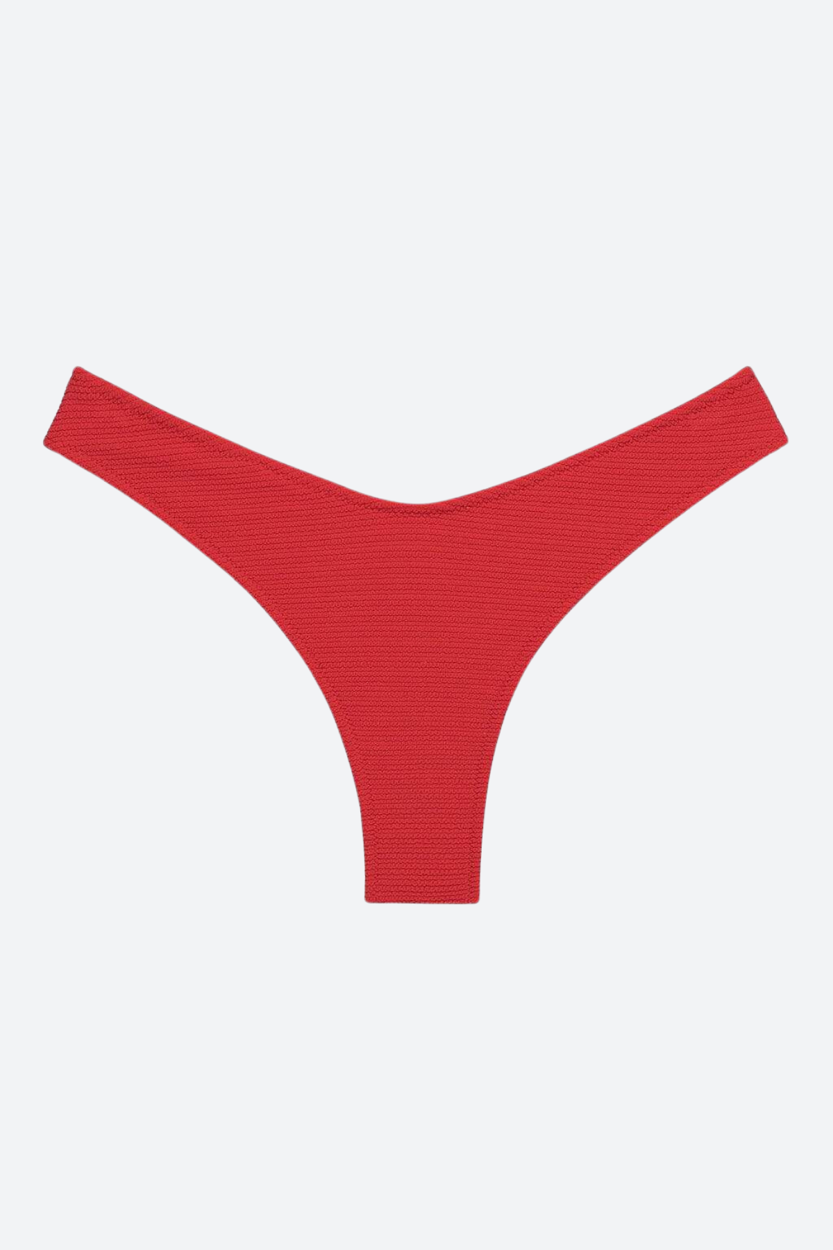 Montce Lulu Ultimate Zig-Zag Stitch Bikini Bottom - Crimson Micro Scrunch