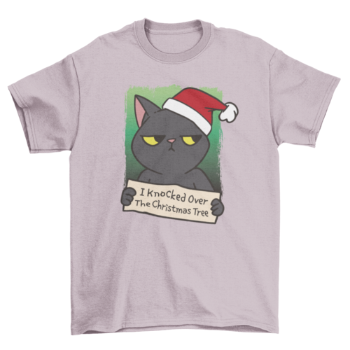 Premium Black Cat Christmas Chaos Tee