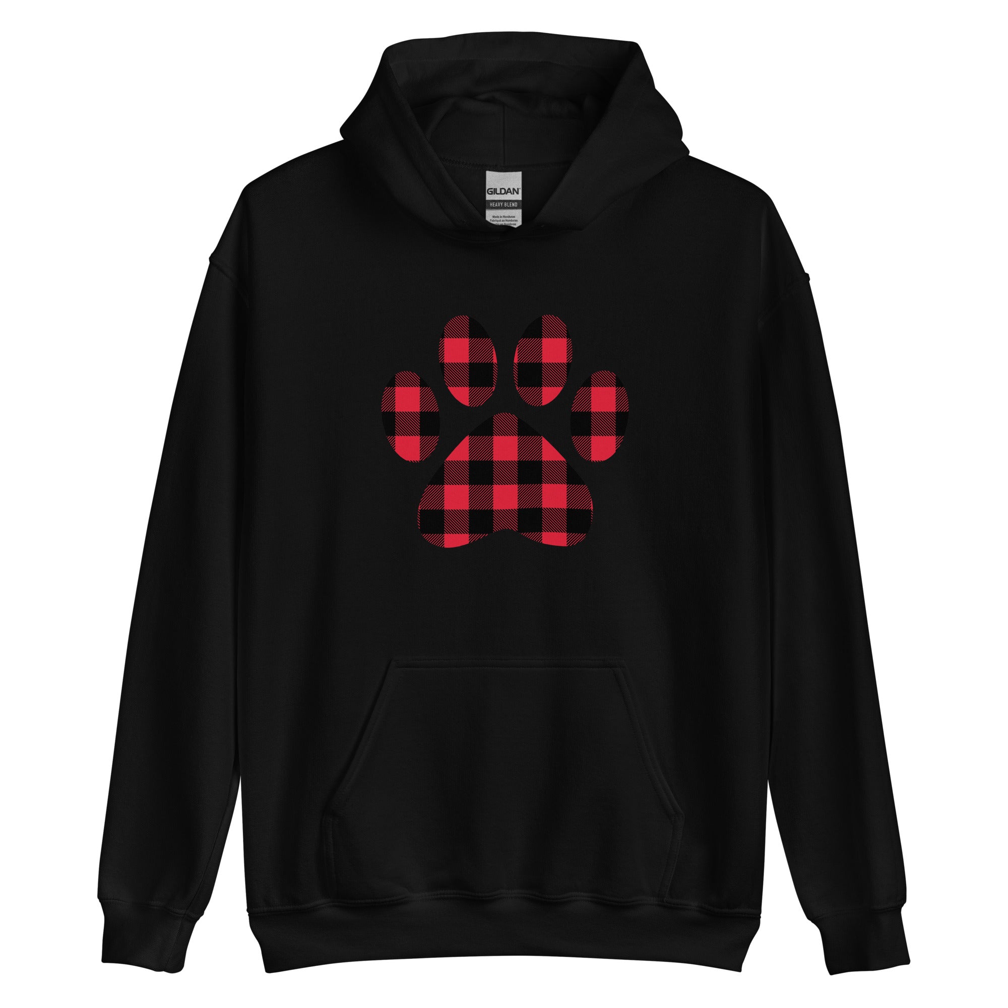 Premium Gingham Paw Print Hoodie - Ultimate Cozy Comfort