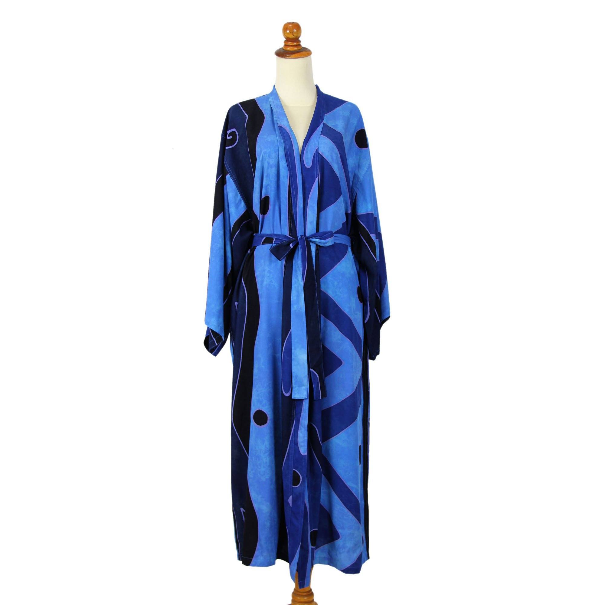 Premium Tropical Sea Batik Robe for Women - Ultimate Summer Wear