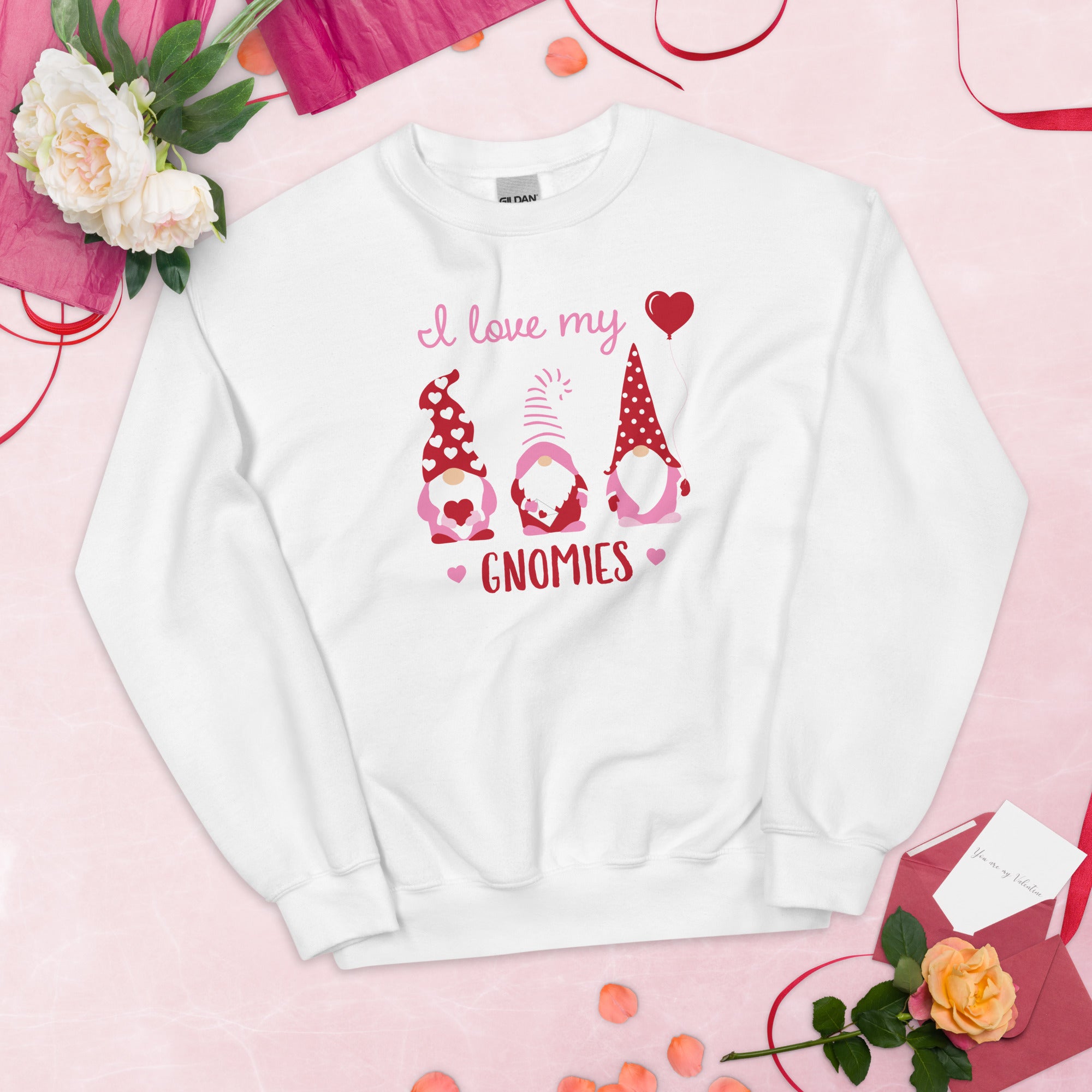 Premium Valentine's Gnome Crewneck Sweatshirt - Ultimate Comfort & Style