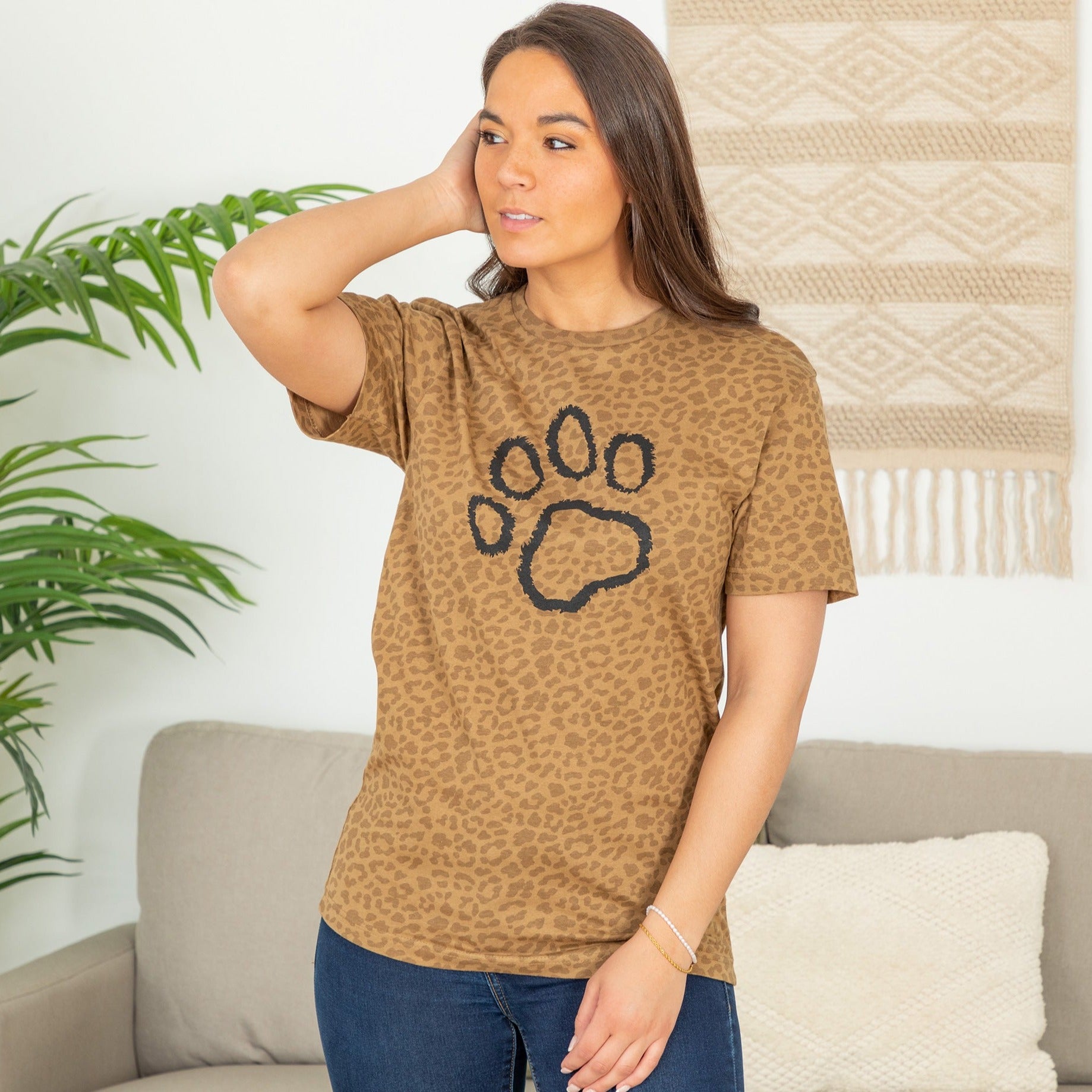 Wild Style Leopard Paw Print Tee