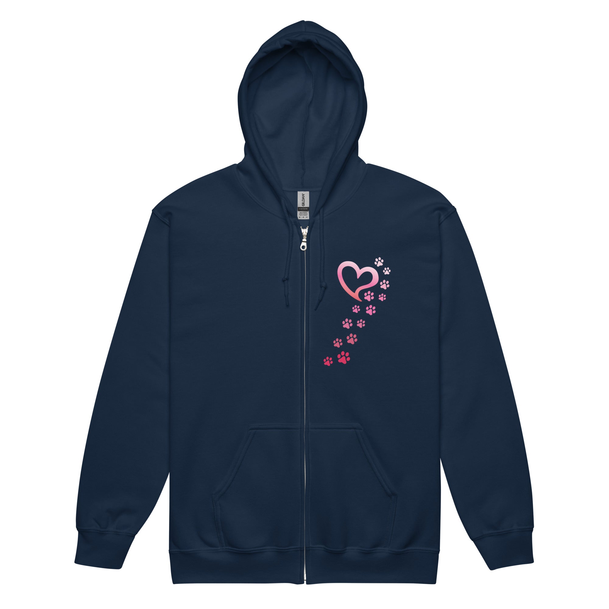 Premium Valentine Paws To My Heart Heavy Blend Zip Hoodie - Ultimate Comfort & Style