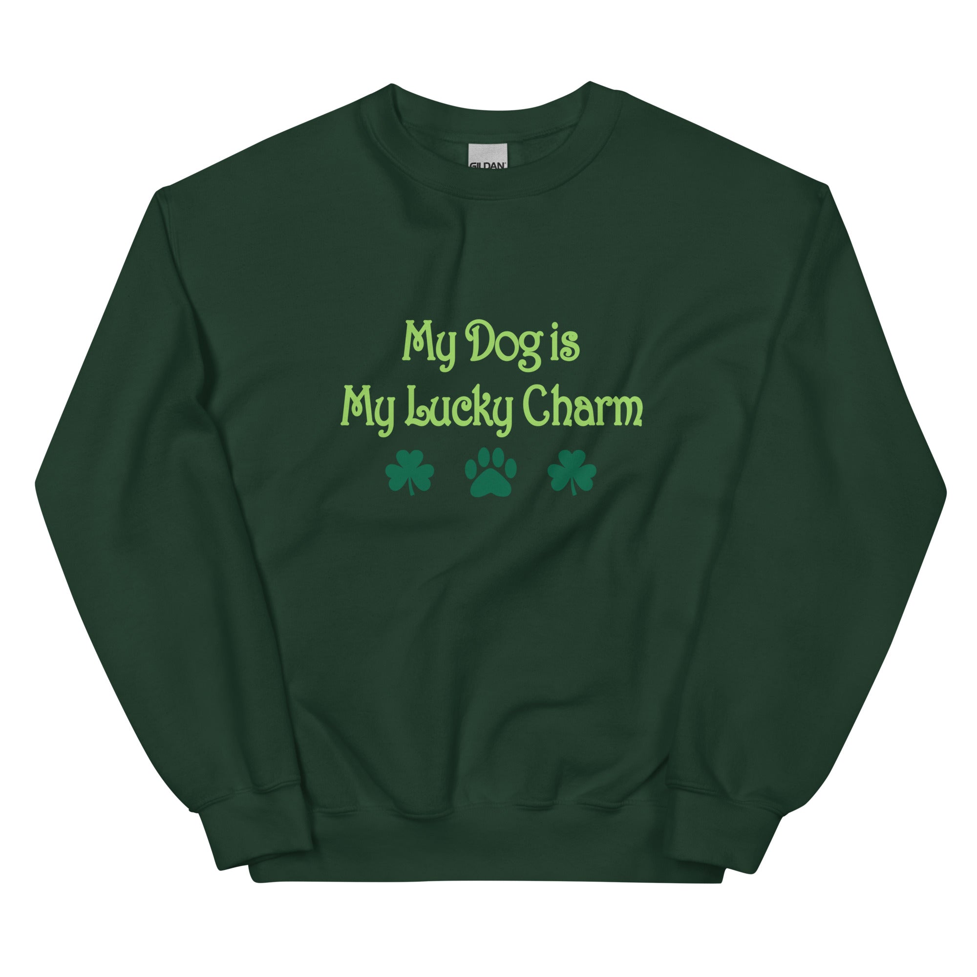 Premium 'My Dog Is My Lucky Charm' Crewneck Sweatshirt - Ultimate Comfort for Dog Lovers