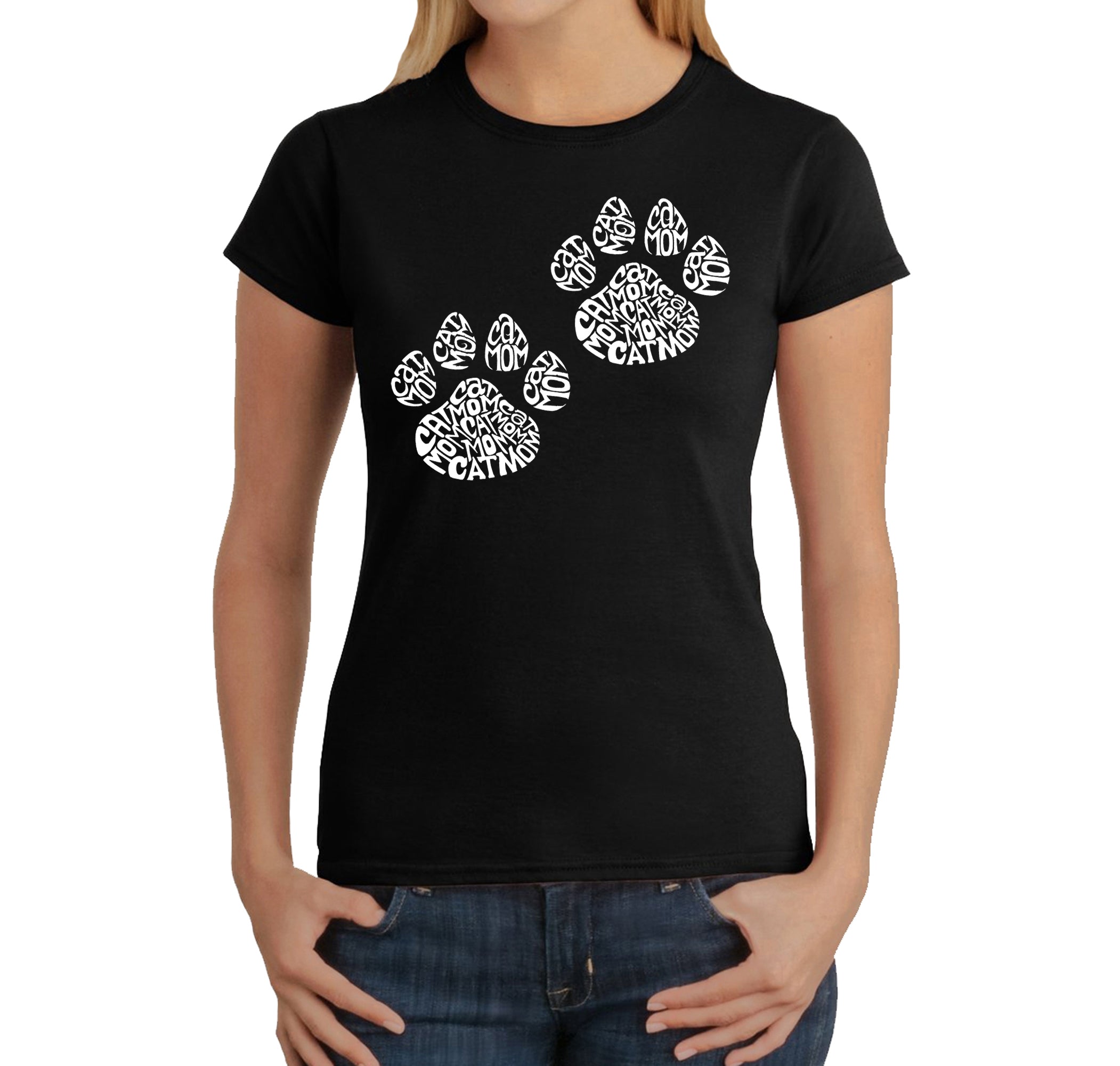 Premium Cat Mom Women's Word Art T-Shirt - Ultimate Pride Tee