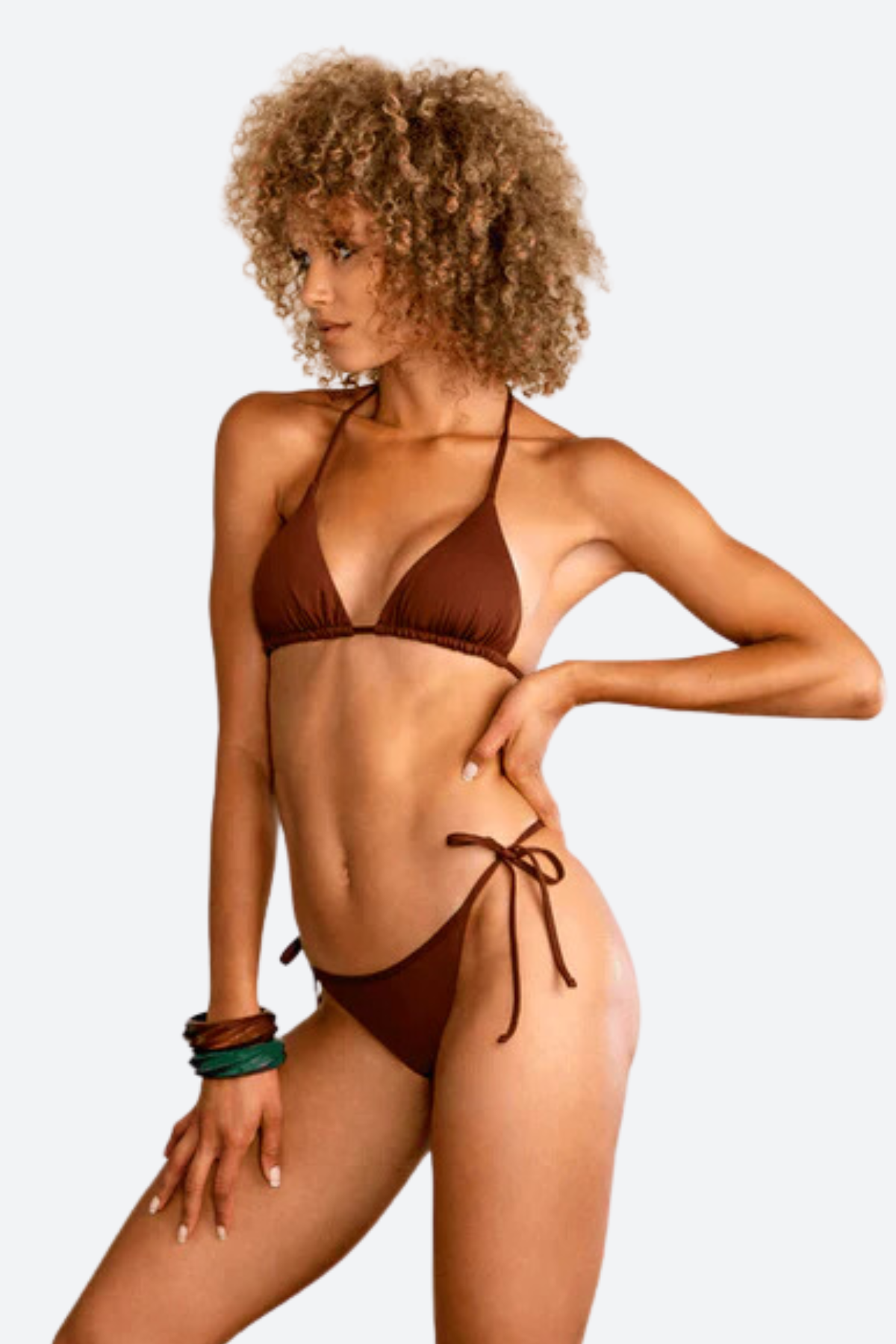 Premium Bromelia Gabriela Bikini Top - Chocolate Brown | UPF 50 Protection