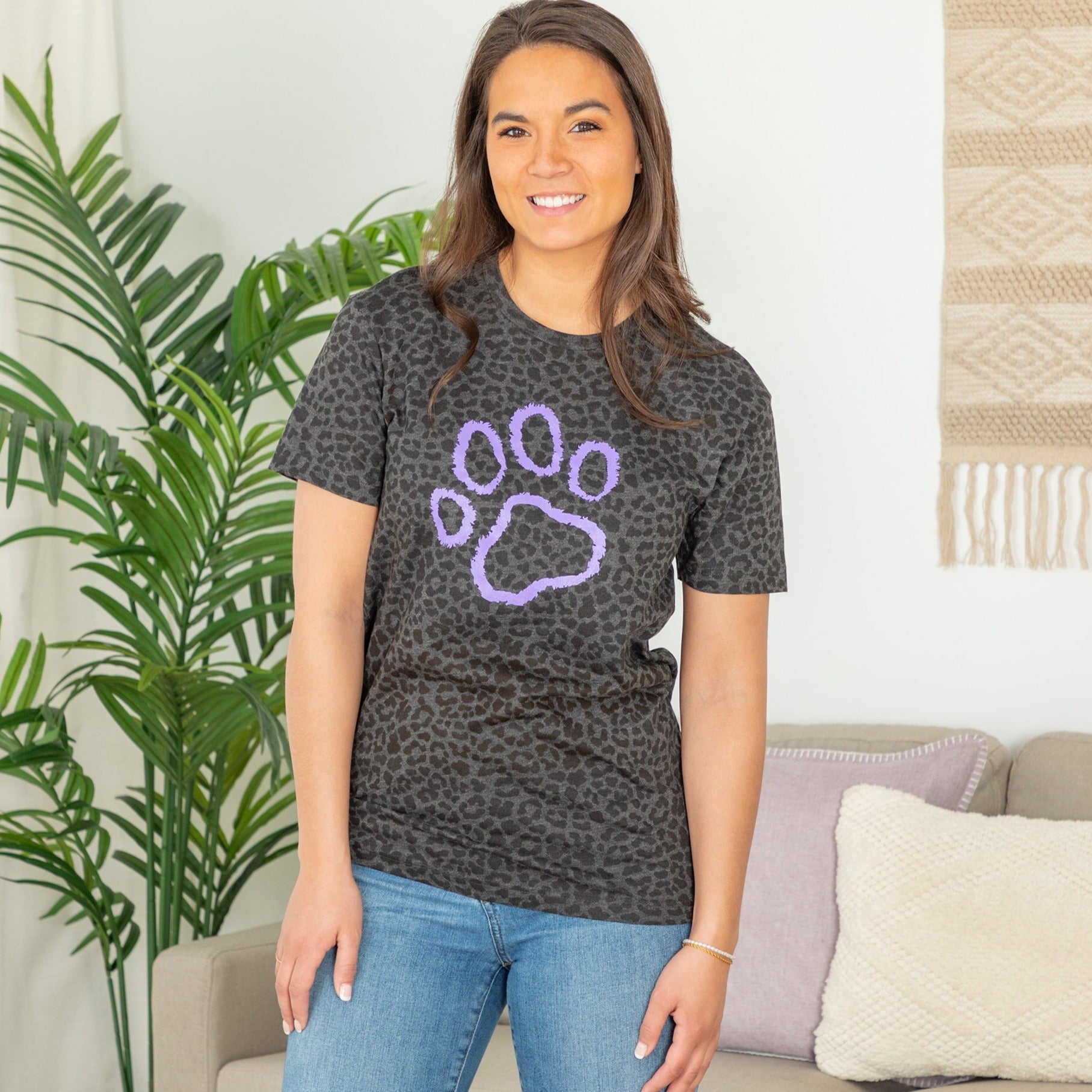 Wild Style Leopard Paw Print Tee