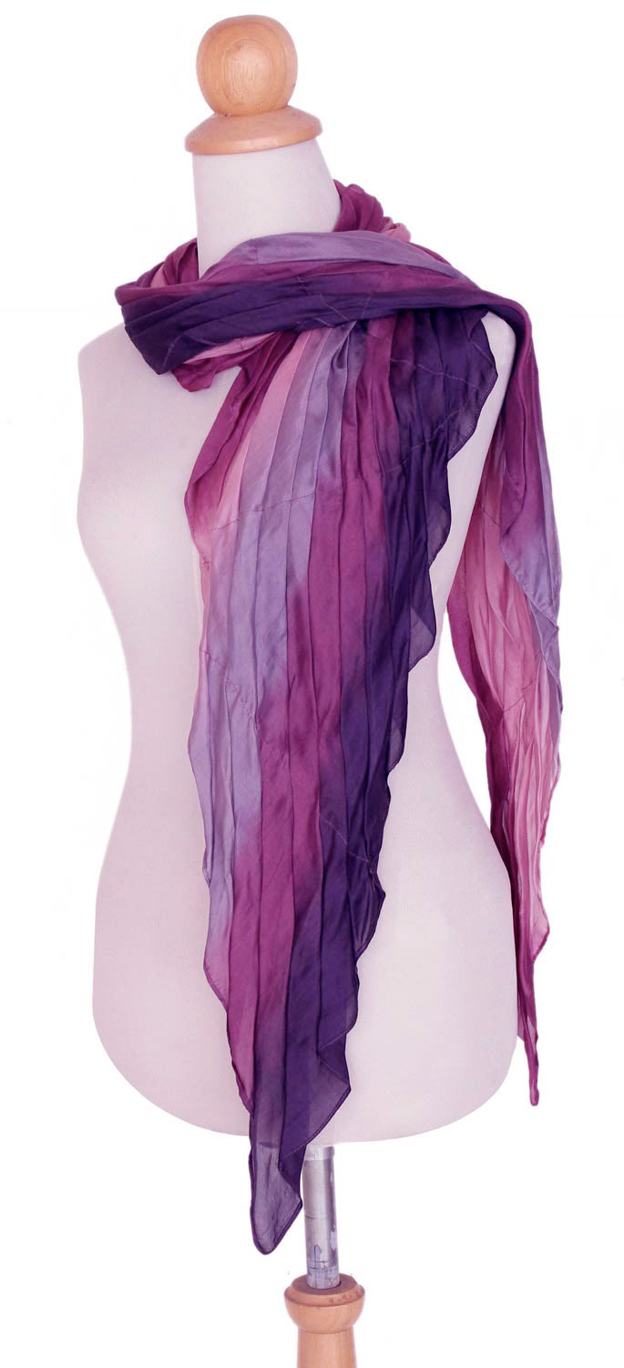 Premium Handmade Silk Scarf - Rose Elegance Collection