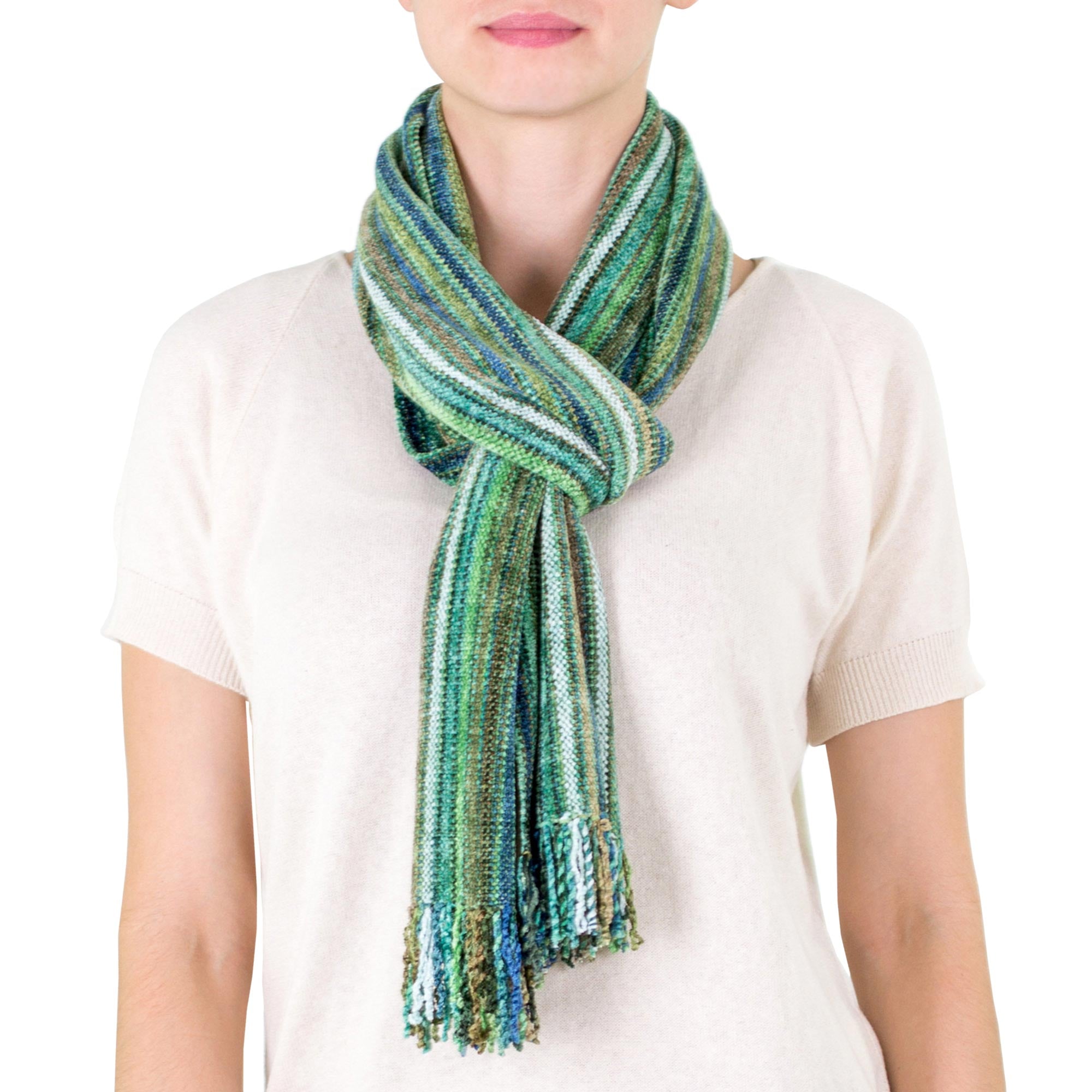 Premium Guatemalan Rayon Chenille Scarf - Eco-Chic Style