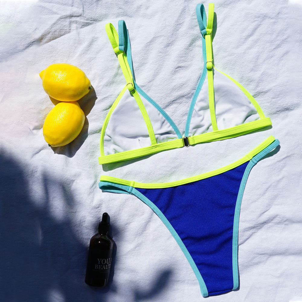 Premium Neon Edge Brazilian Bikini Set - Ultimate Summer Style