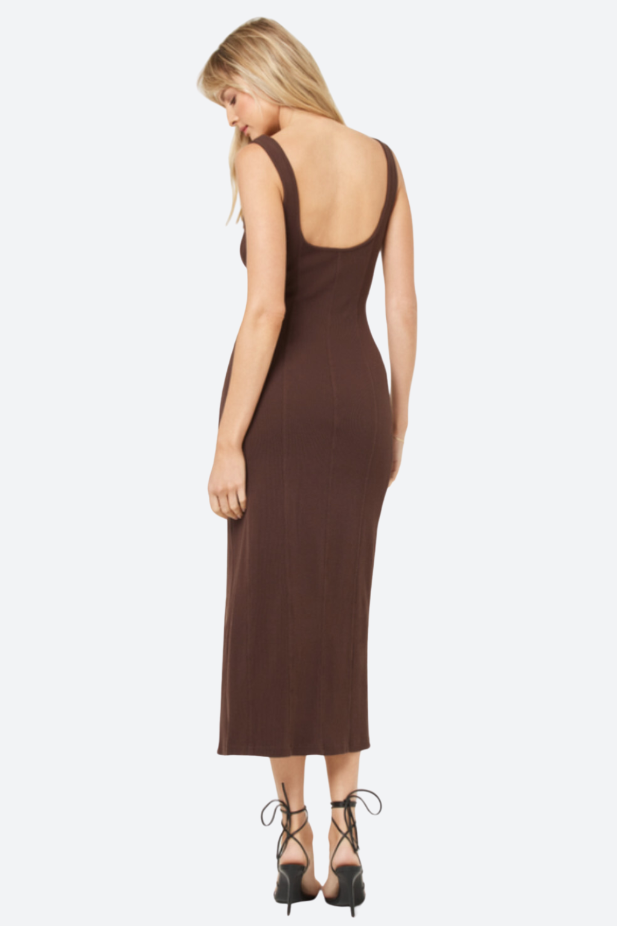 Premium L*Space Vivienne Midi Dress - Espresso Elegance