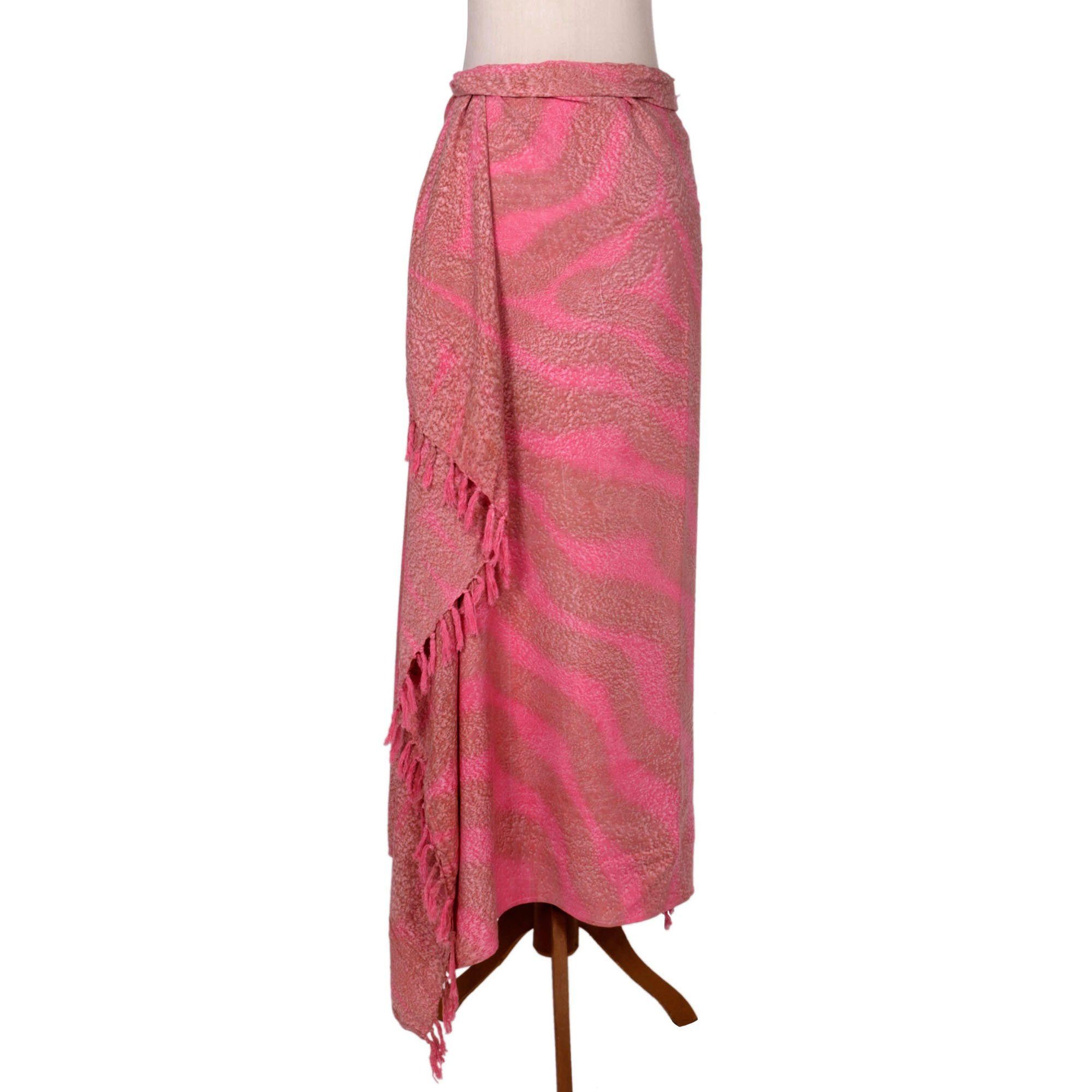 Premium Pink Batik Swimsuit Cover Up - Ultimate Beach Style