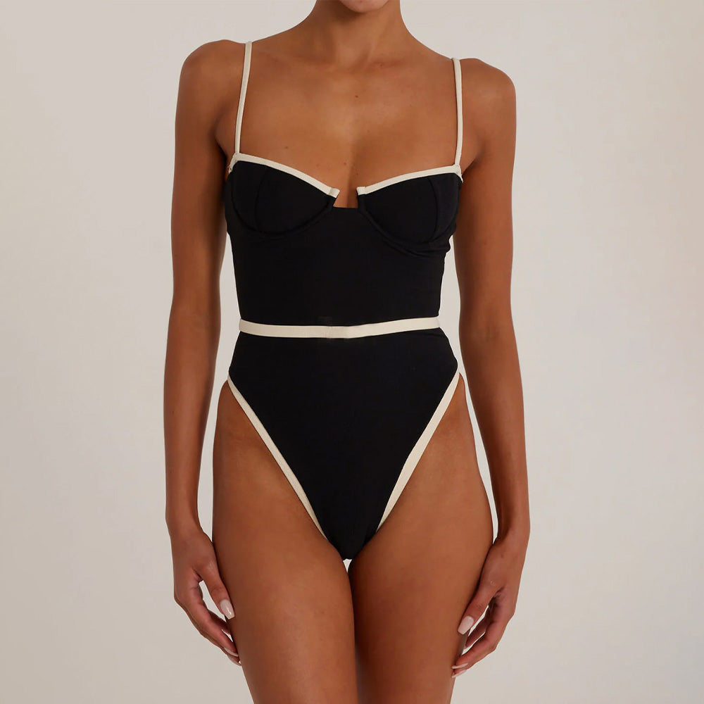 Ultimate Vintage-Inspired High-Leg One-Piece Swimsuit