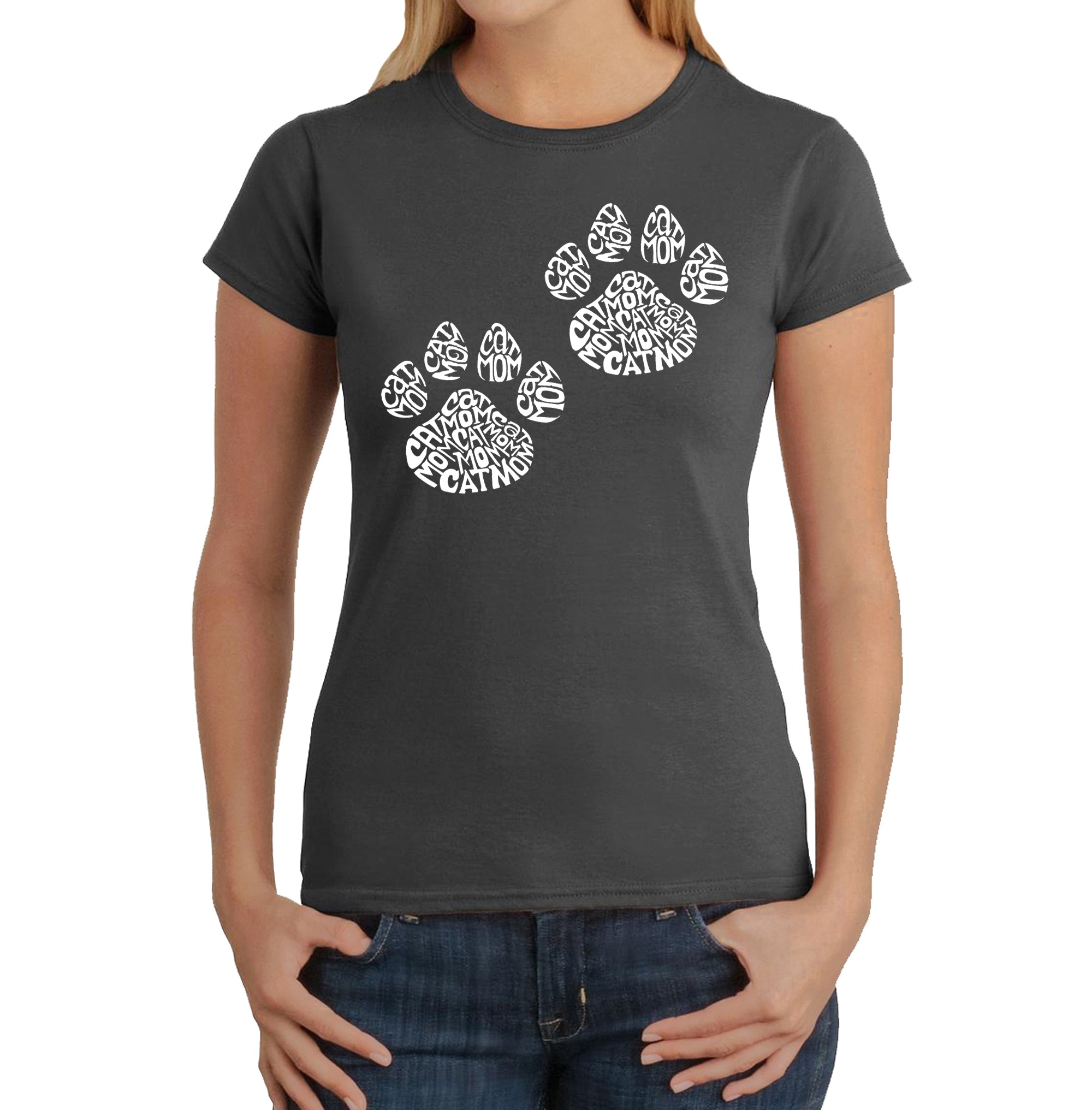 Premium Cat Mom Women's Word Art T-Shirt - Ultimate Pride Tee