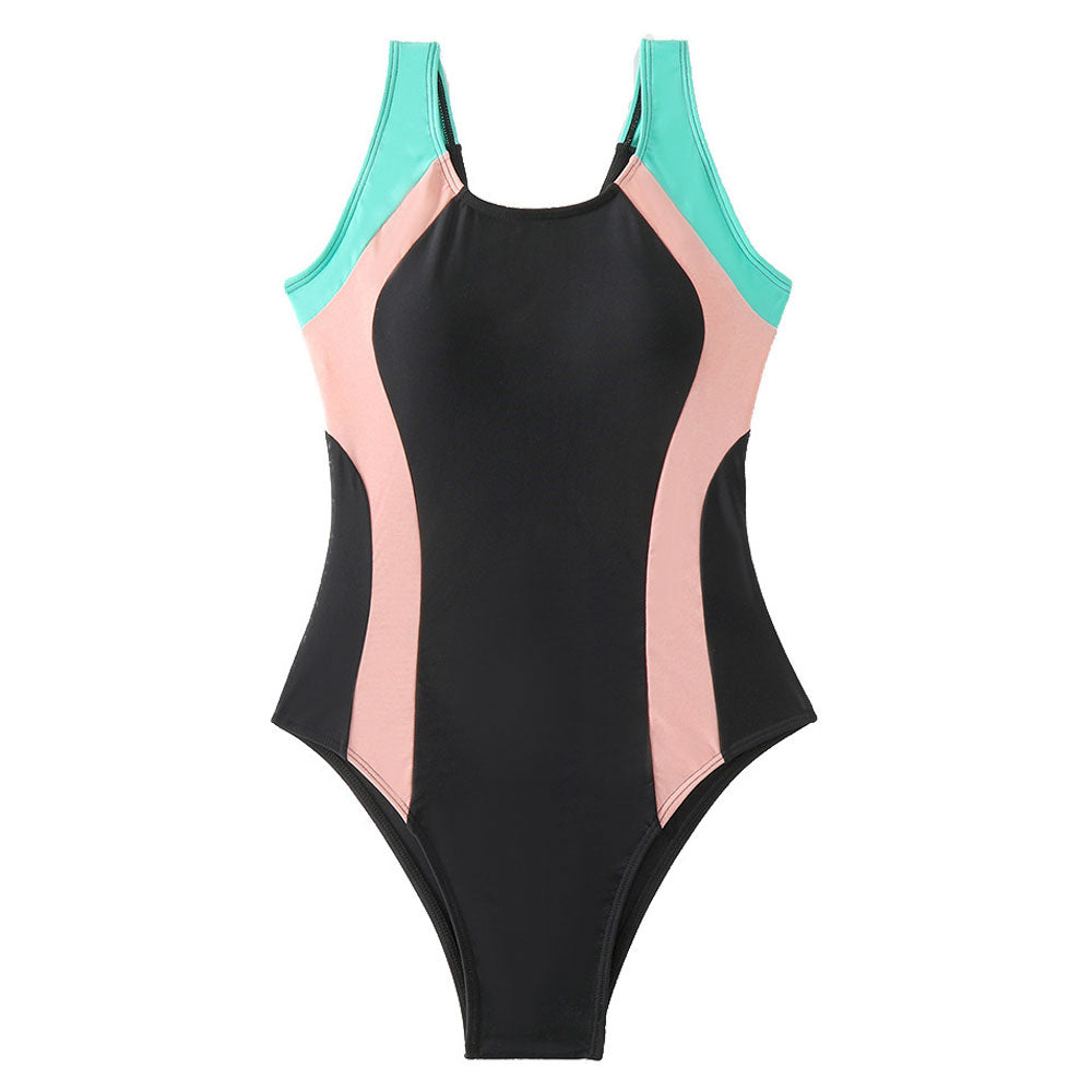 Ultimate Sporty Contrast One-Piece Swimsuit | Chic Cut-Out Design