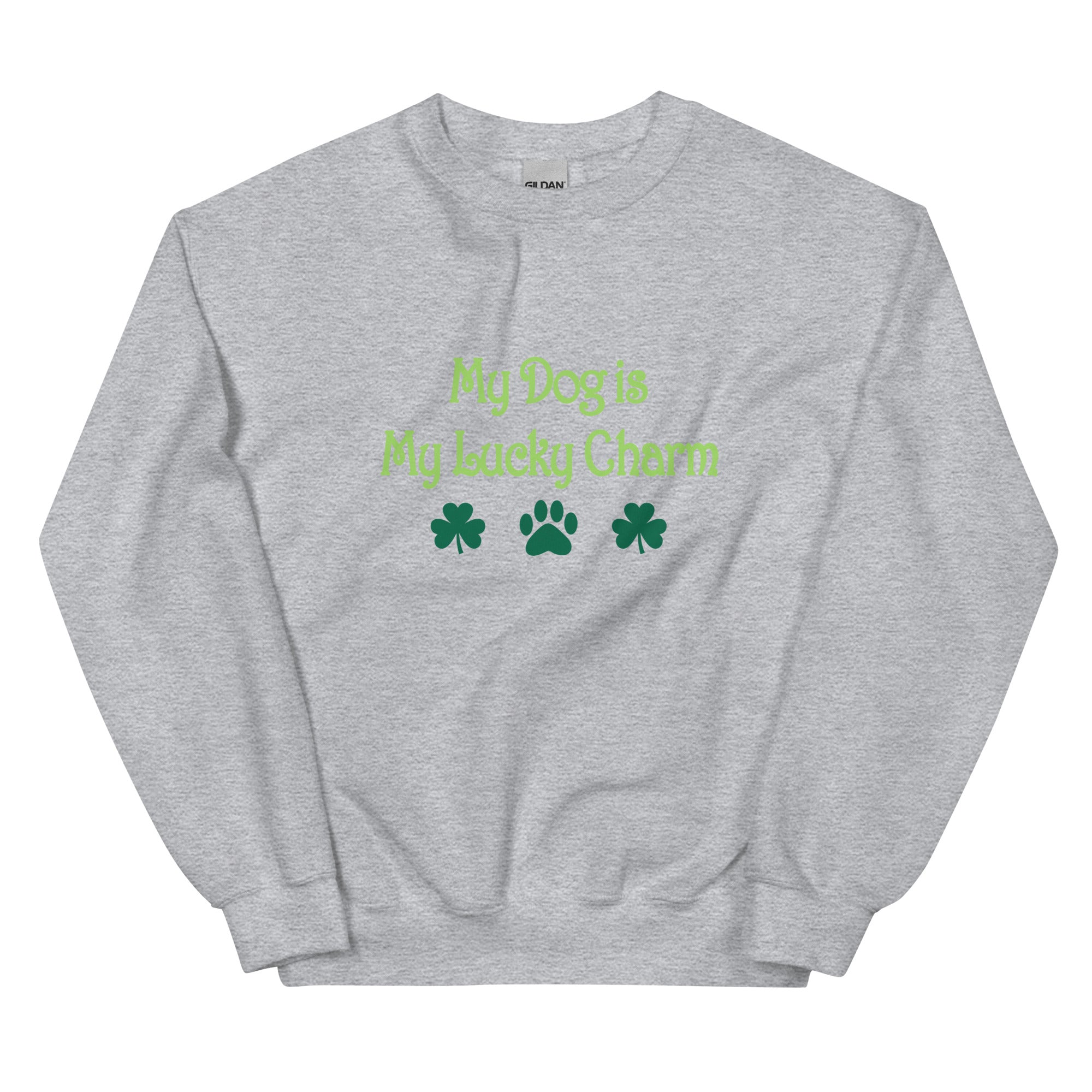 Premium 'My Dog Is My Lucky Charm' Crewneck Sweatshirt - Ultimate Comfort for Dog Lovers