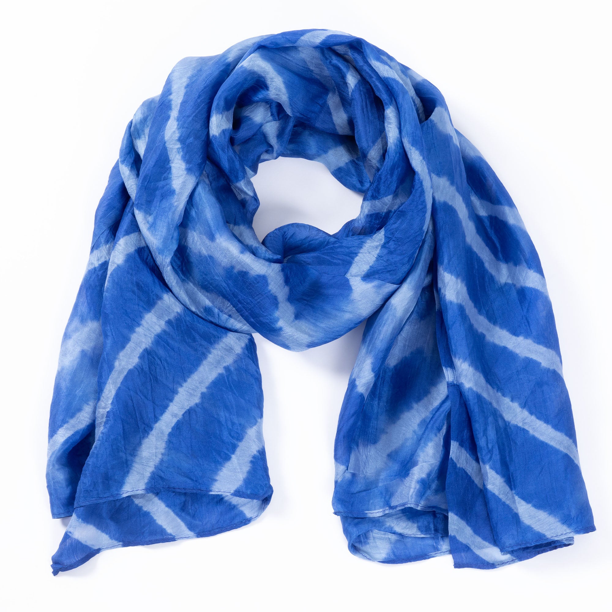 Premium Tie-Dye Silk Scarf - Handmade Luxury Accessory