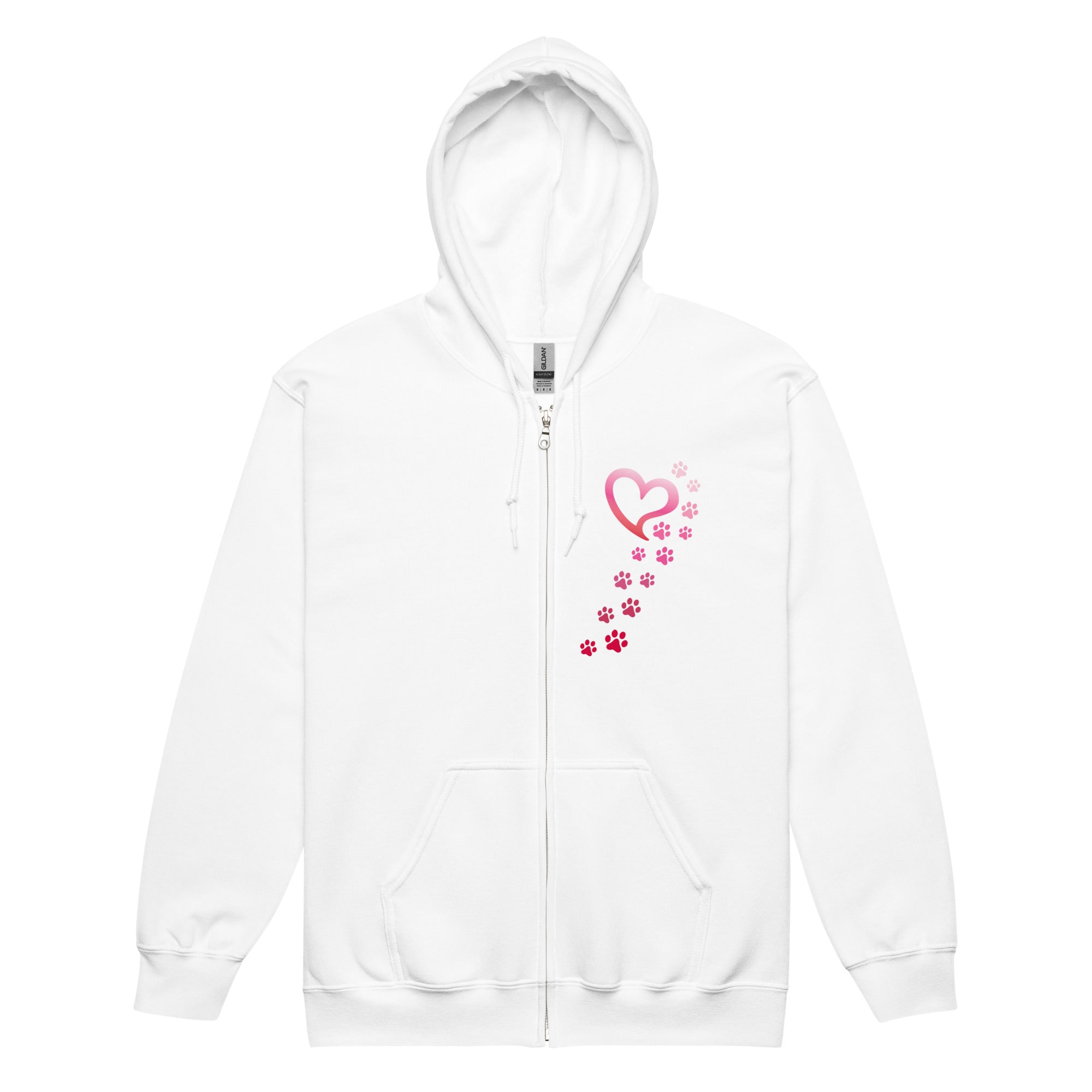 Premium Valentine Paws To My Heart Heavy Blend Zip Hoodie - Ultimate Comfort & Style