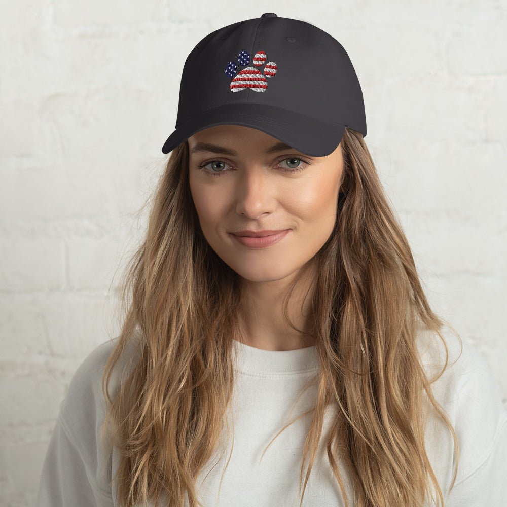 Ultimate Patriotic Paw Print Baseball Cap - Premium Style & Comfort