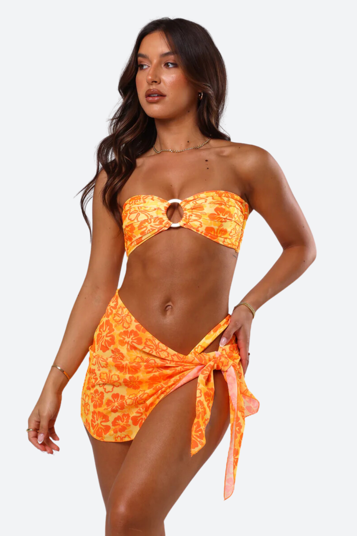 Premium Tangerine Dreams Strapless Bandeau Bikini Top by Kulani Kinis