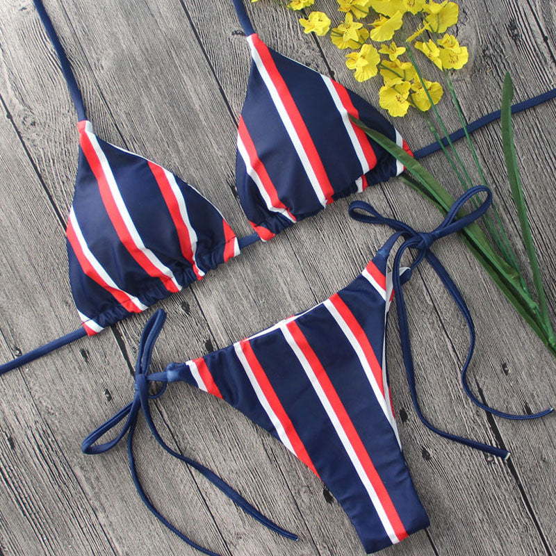 Premium Nautical Striped Bikini Set - Ultimate Summer Style