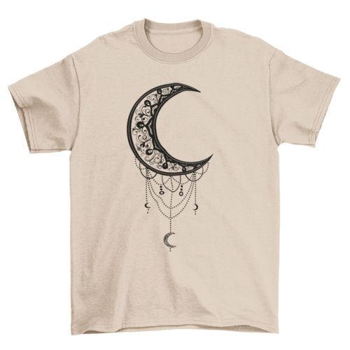 Premium Illustrated Moon Mandala Tee