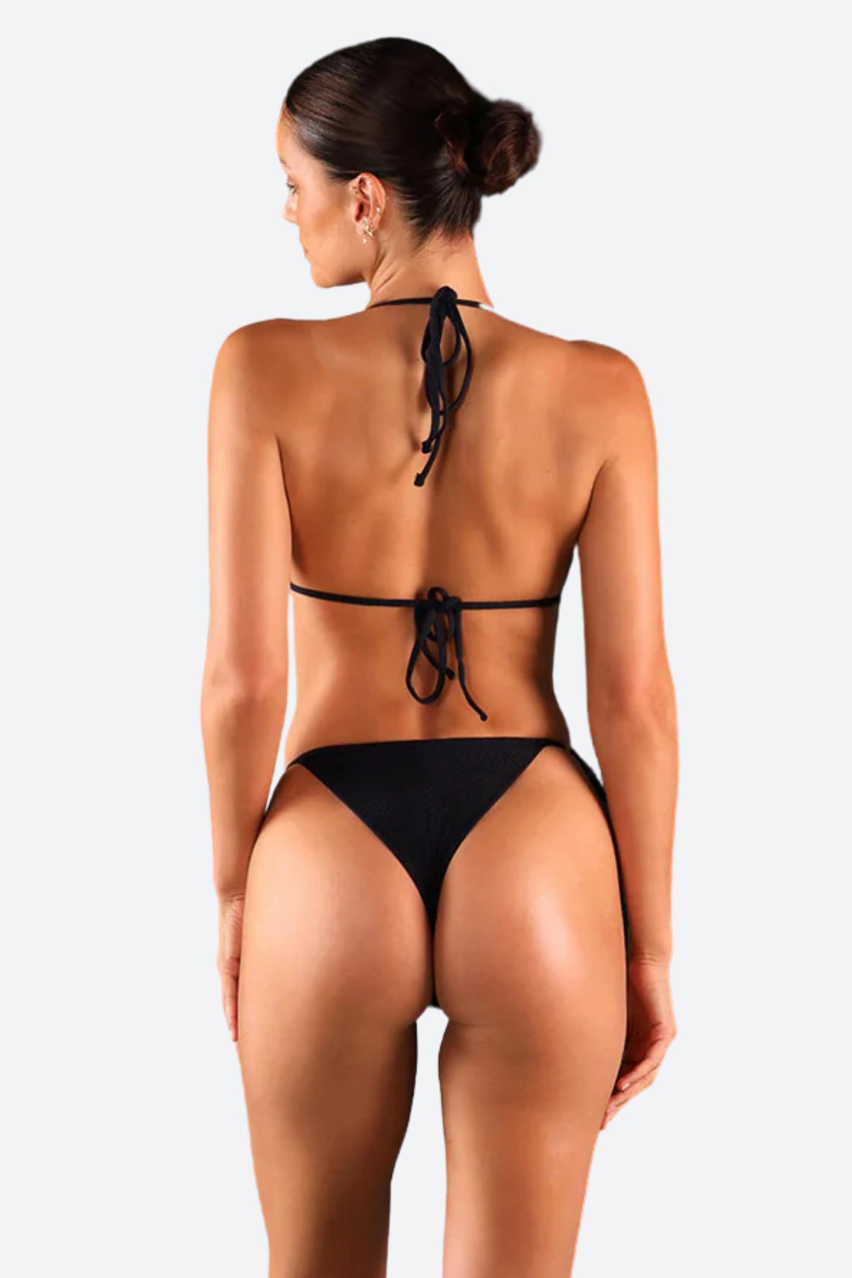 Premium Bromelia Swimwear Gabriela Top - Midnight Black Rib, SPF 50+ Protection