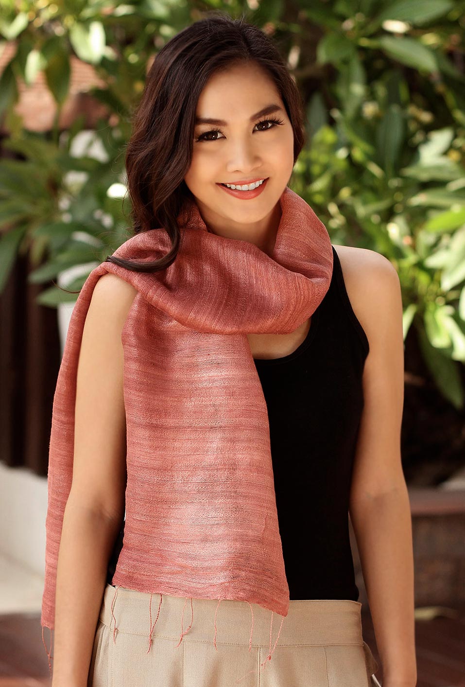 Premium Bold Rose Silk Scarf - Ultimate Elegance