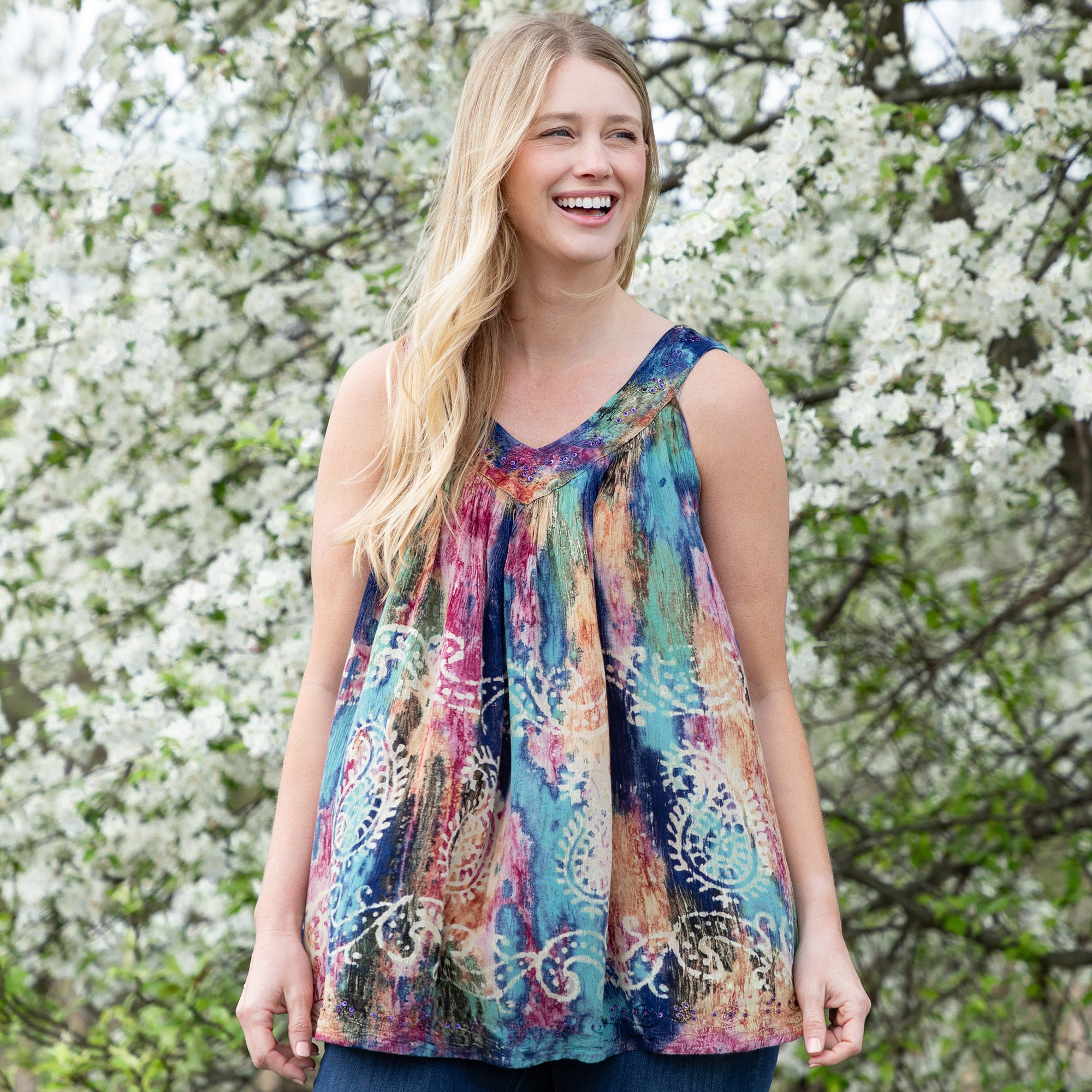 Premium Bohemian Beaded Swirl Tunic