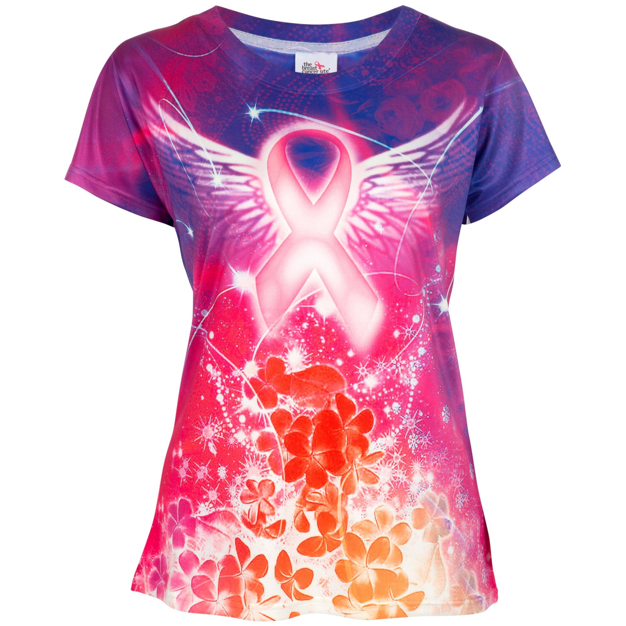 Premium Spirit Wings Pink Ribbon Tee - Breast Cancer Awareness