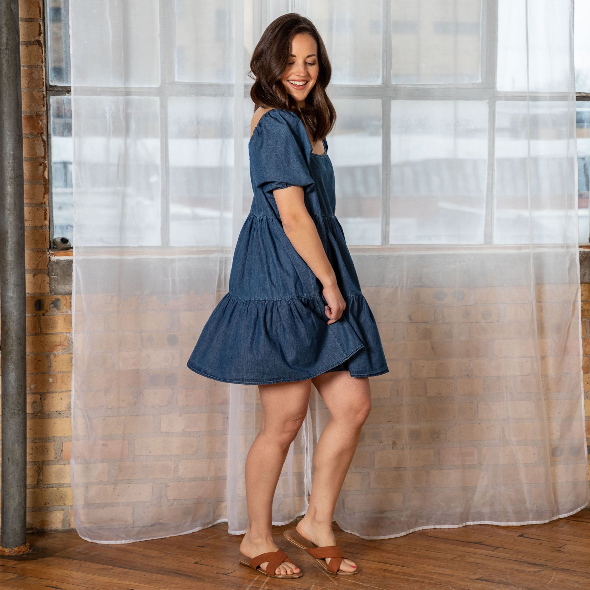 Ultimate Balloon Sleeve Denim Baby Doll Dress - Trendy & Comfortable