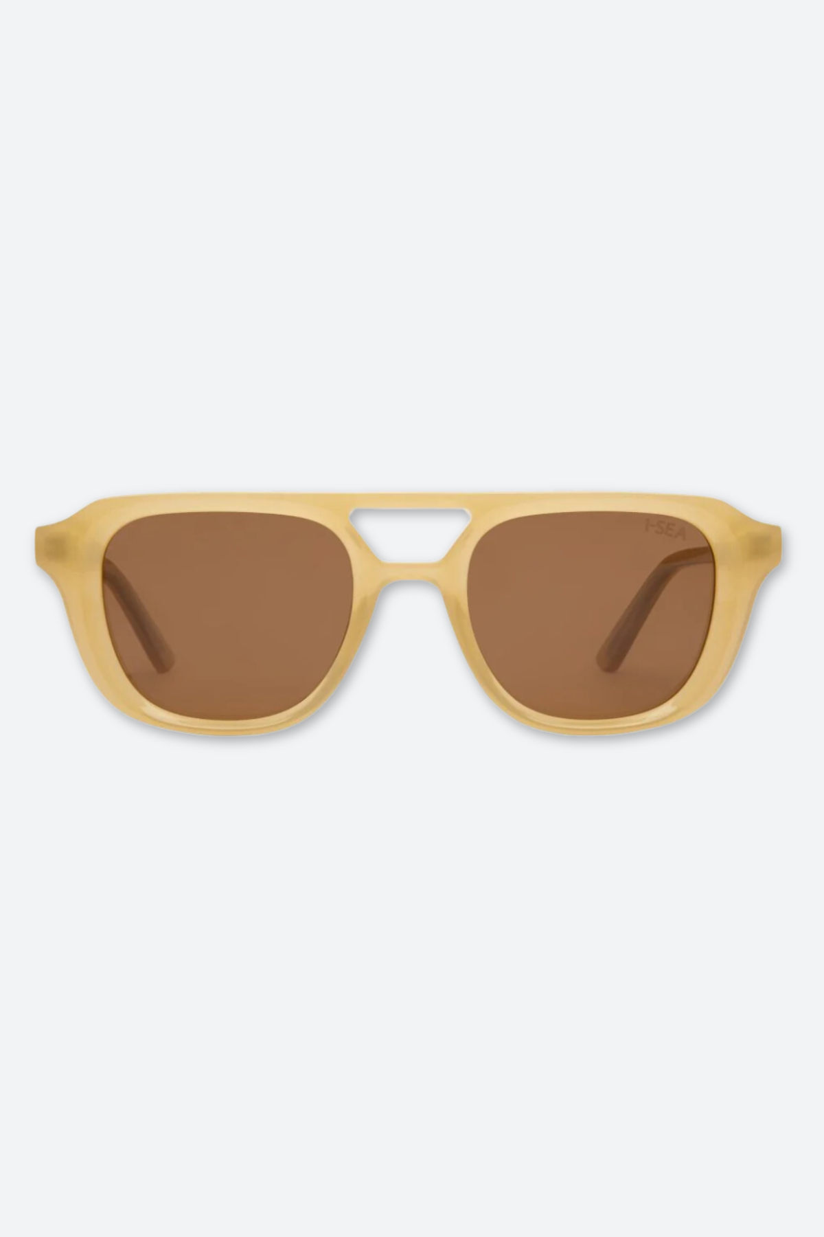 I-SEA Ruby Polarized Aviators - Lemon & Brown Retro Style