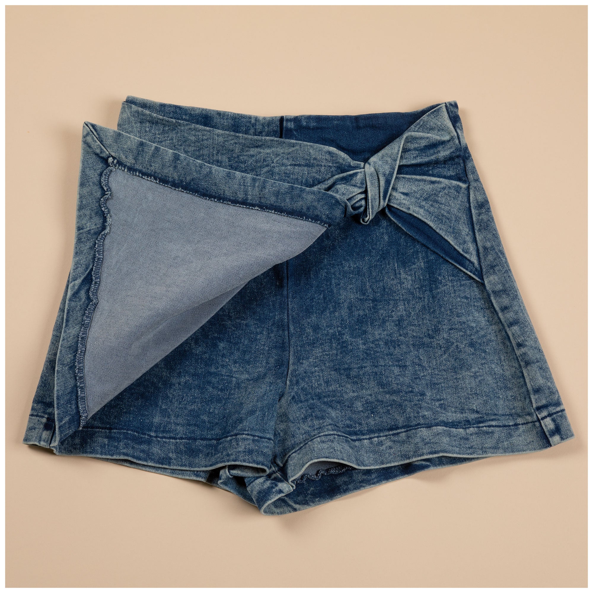 Premium Acid Wash Twist Skort - Ultimate Comfort & Style