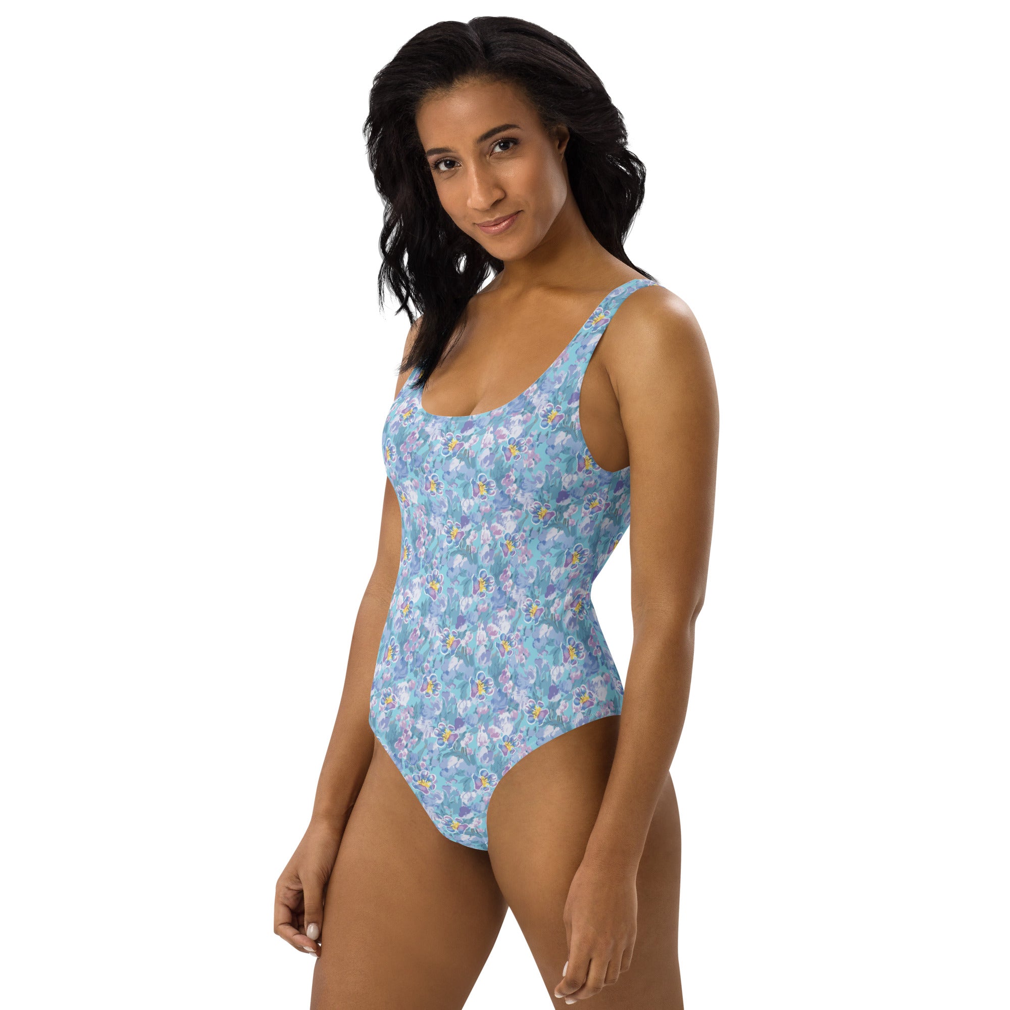 Premium Floral Paw One-Piece Swimsuit