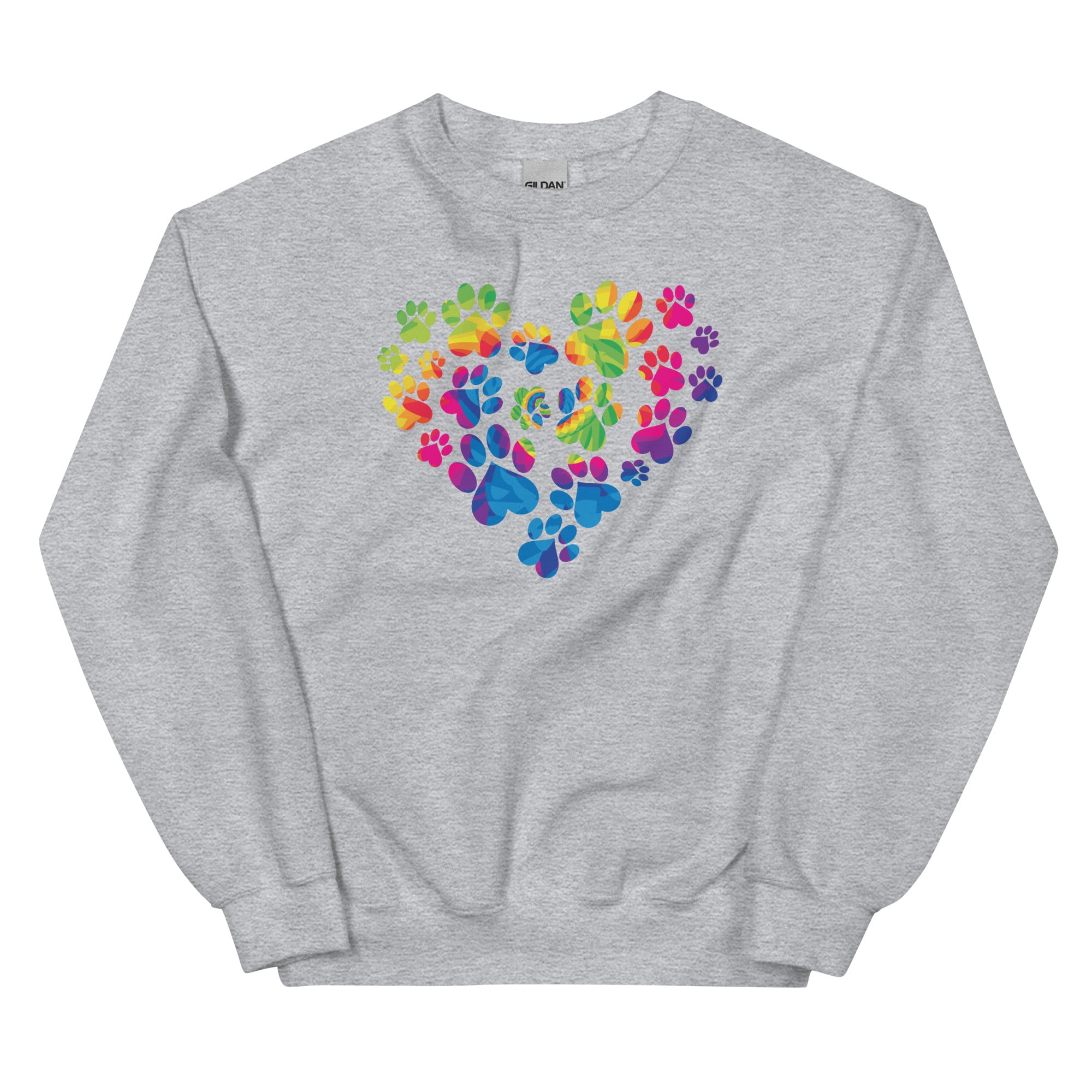 Premium Anniversary Paw Print Crewneck Sweatshirt - Ultimate Comfort for Animal Lovers