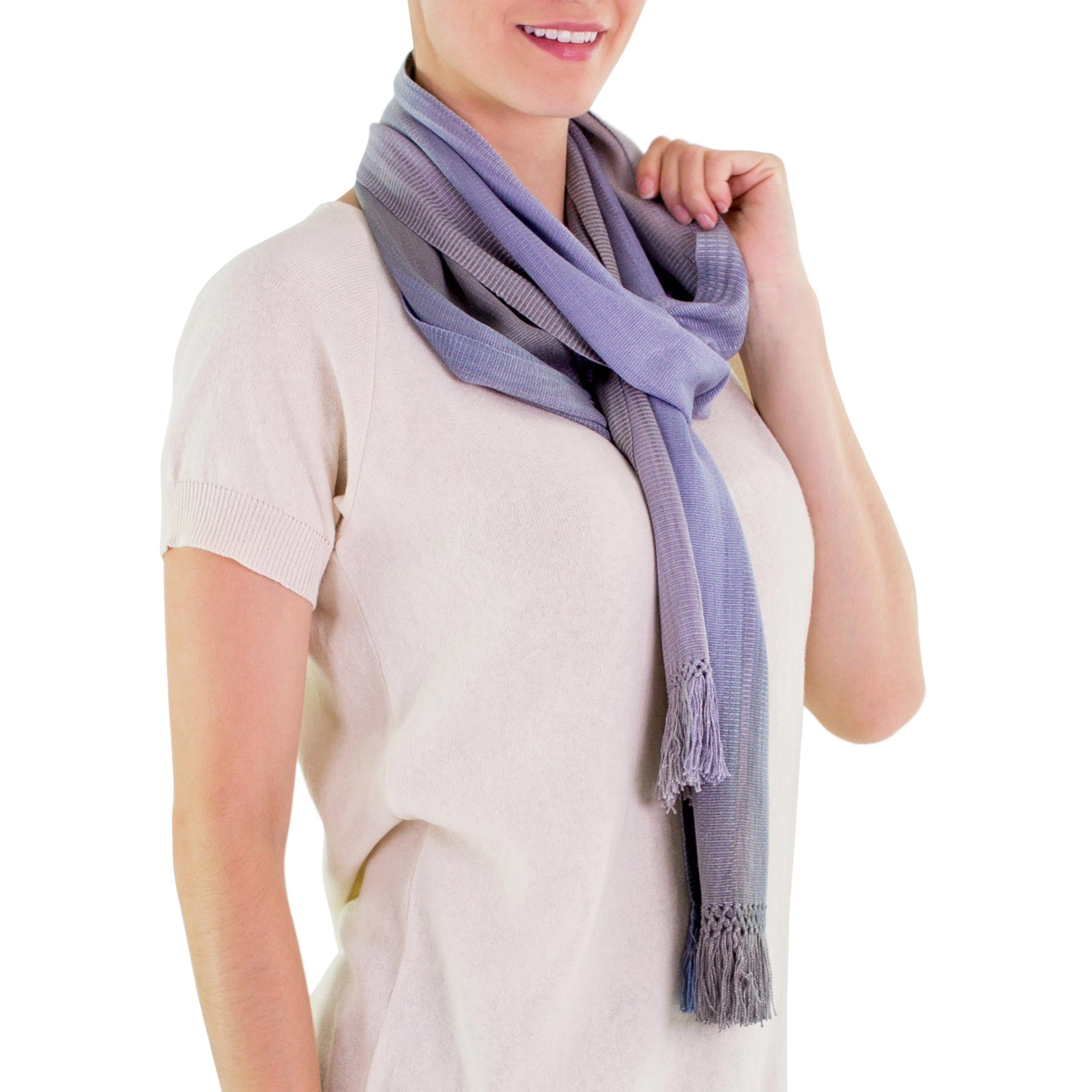 Premium Solola Lavender Artisan Rayon Chenille Scarf - Ultimate Style Upgrade