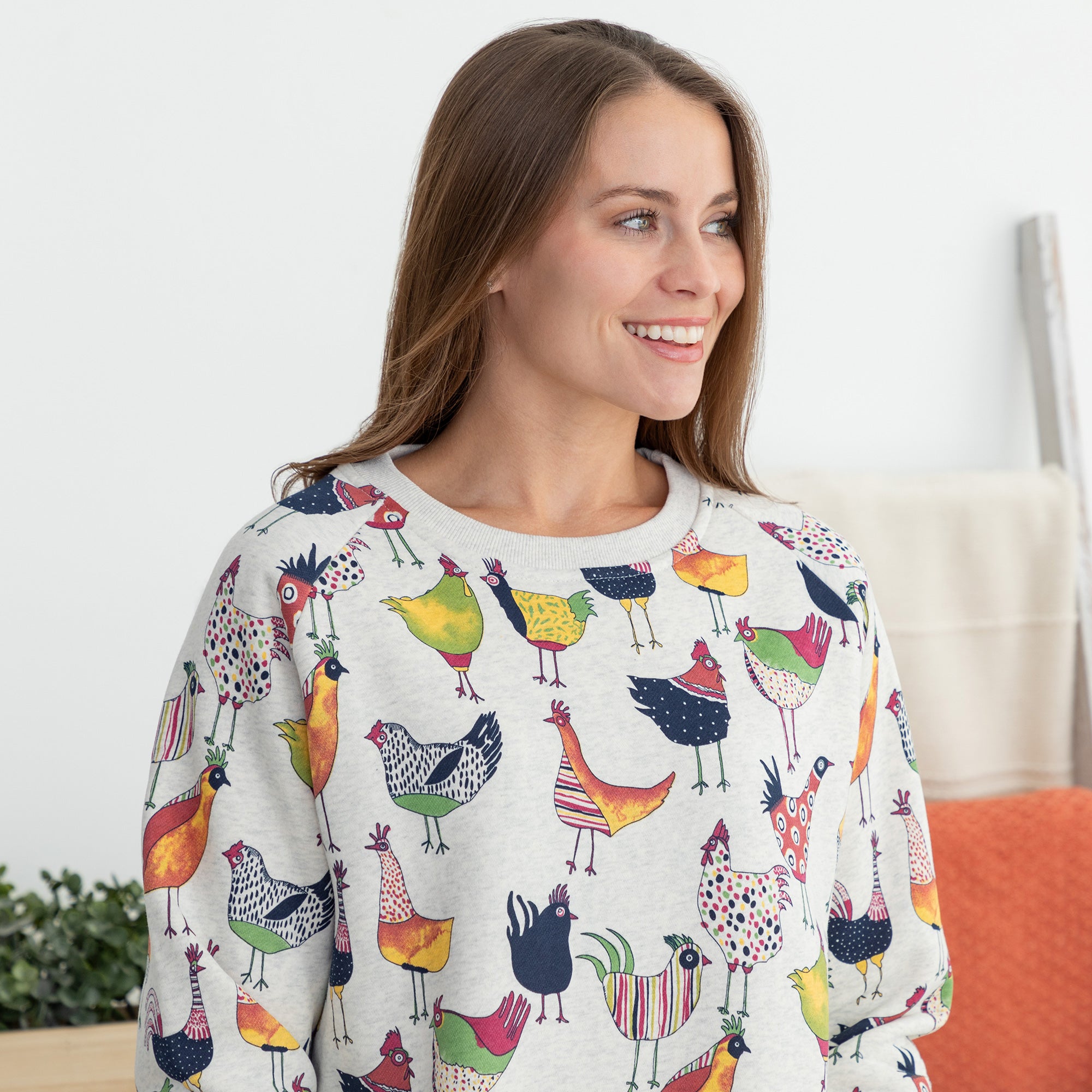 Premium Rooster Print Crewneck Sweatshirt - Ultimate Comfort & Style