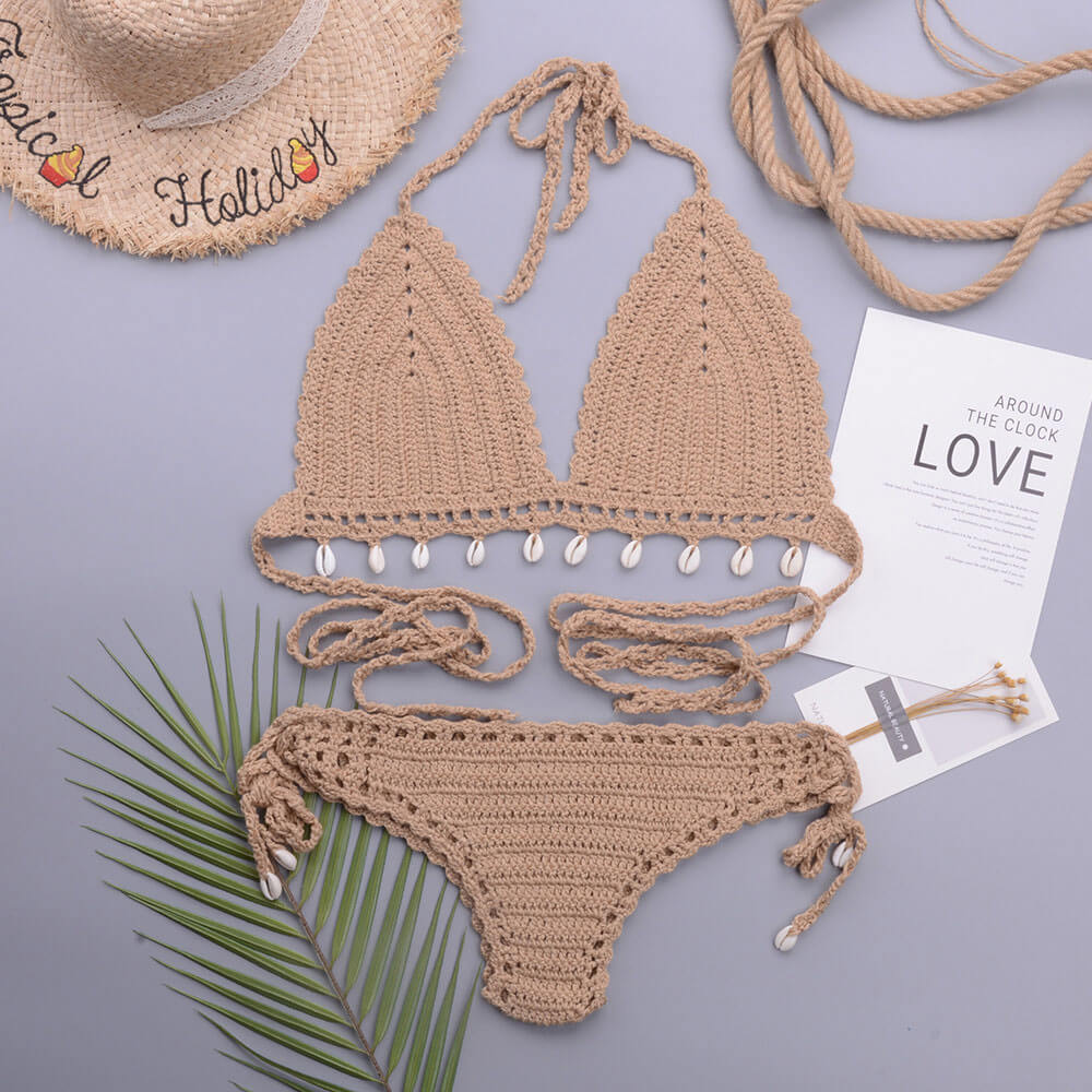 Ultimate Crochet Knit Brazilian Bikini Set – Stylish & Sexy Beachwear