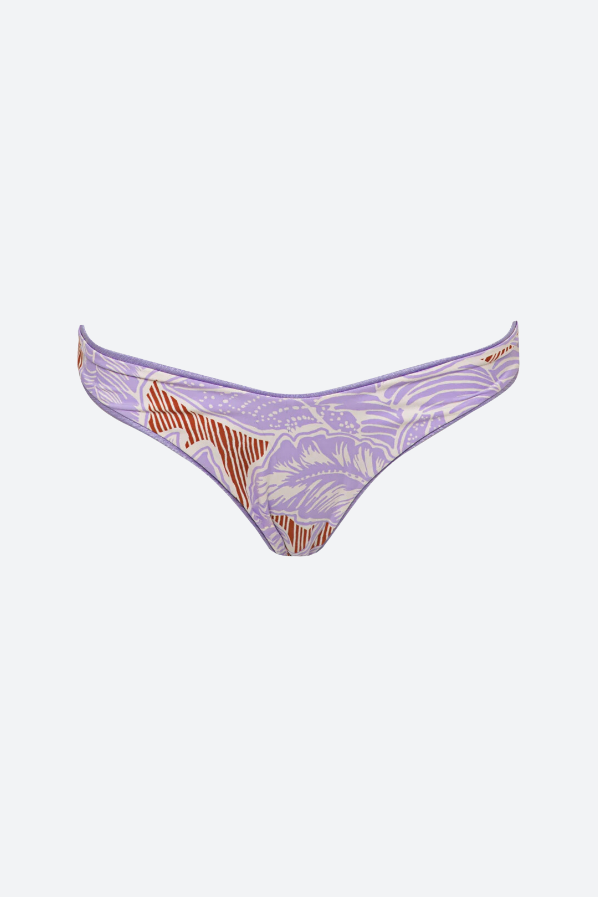 Maaji Premium Lavender Wisteria Splendour High-Waist Bikini Bottom - Light Purple