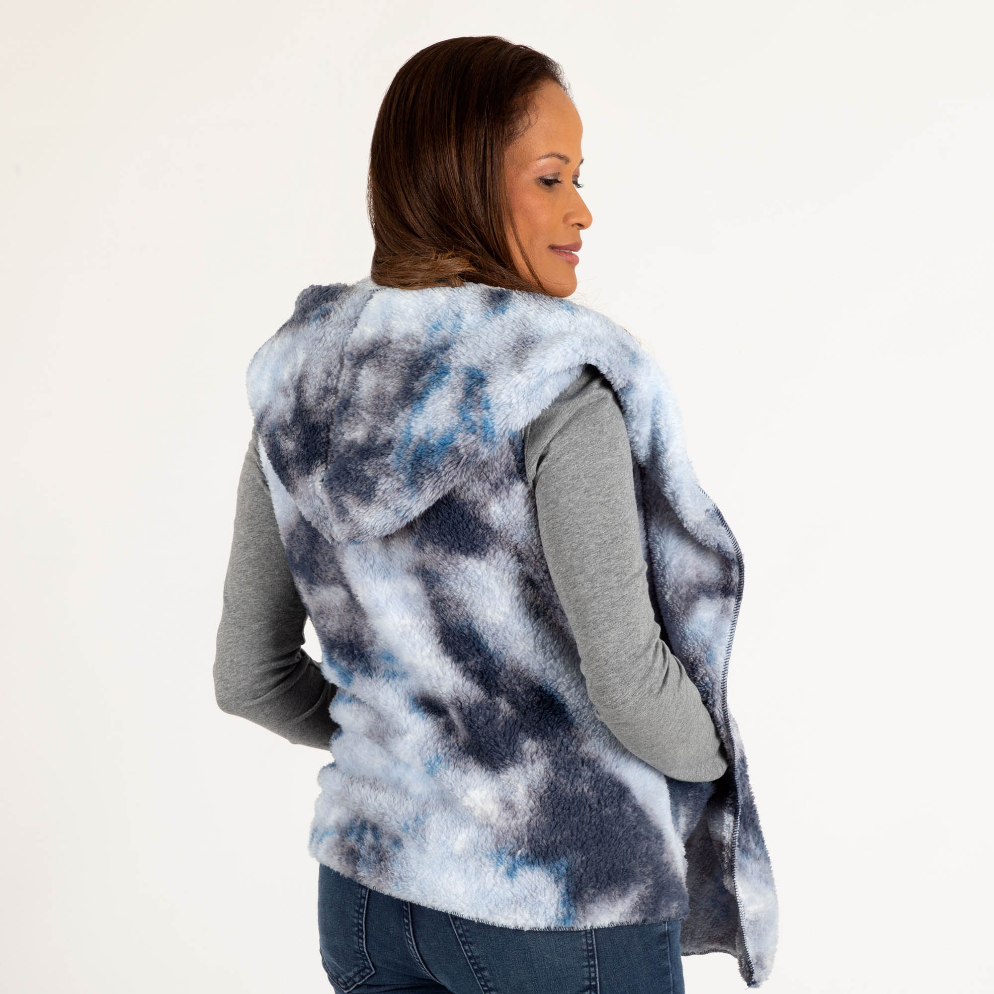 Premium Tie-Dye Sherpa Fleece Vest - Ultimate Winter Comfort