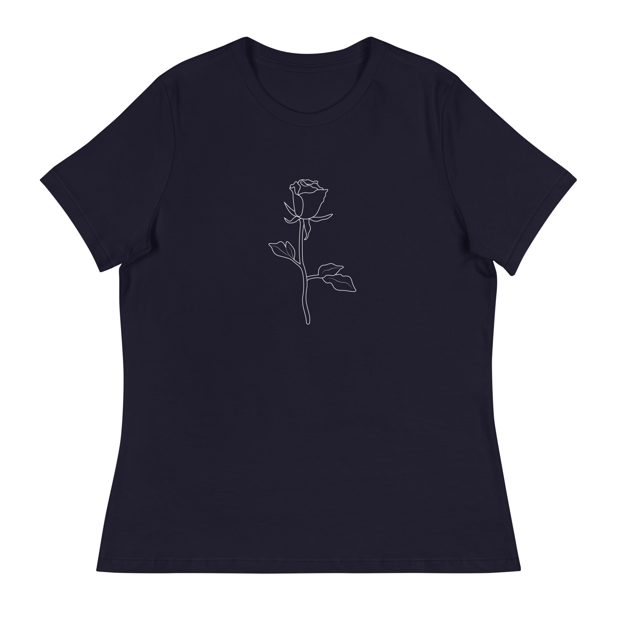 Premium Rose Bloom Women's Relaxed T-Shirt