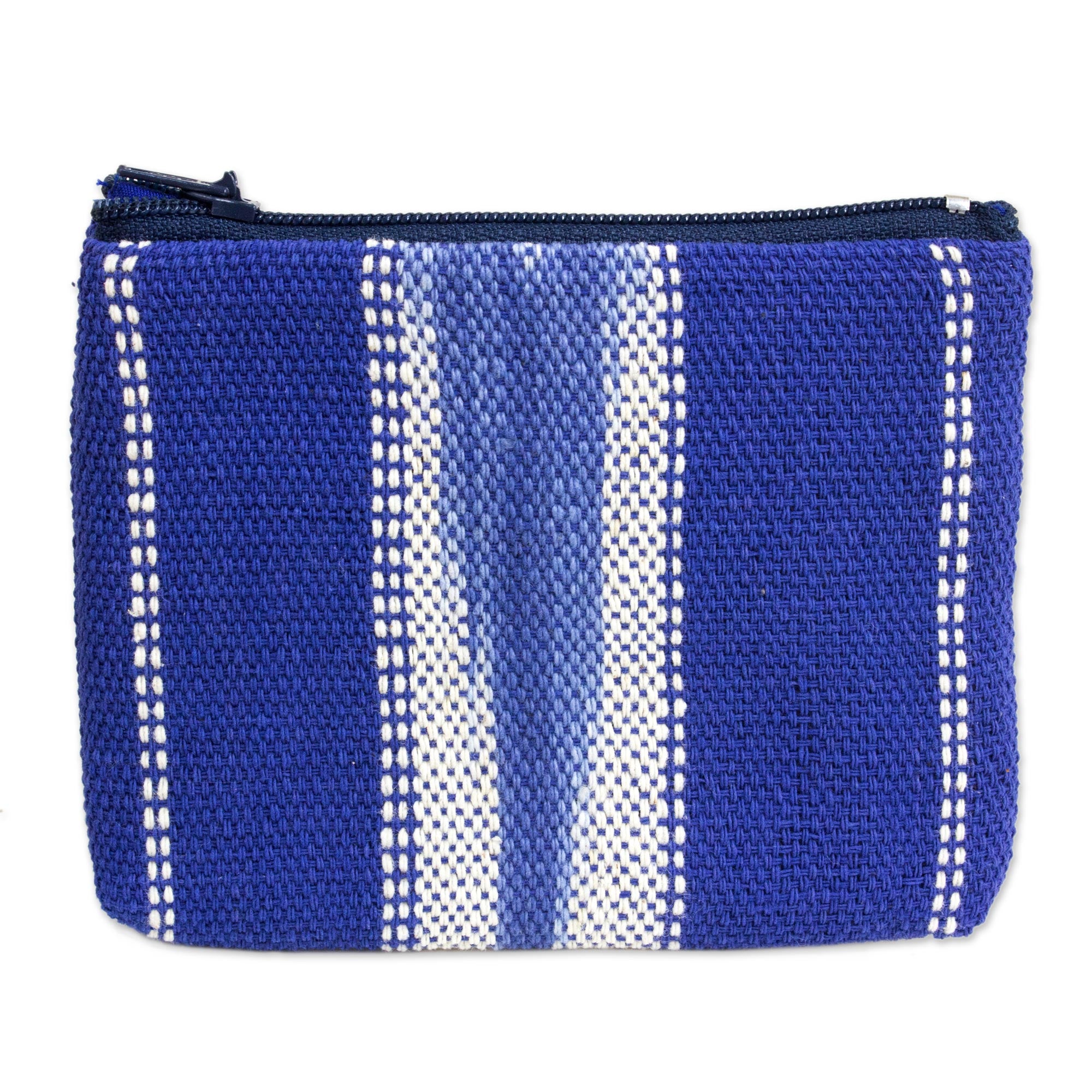 Premium Royal Blue Cotton Coin Purse - Handmade in Thailand