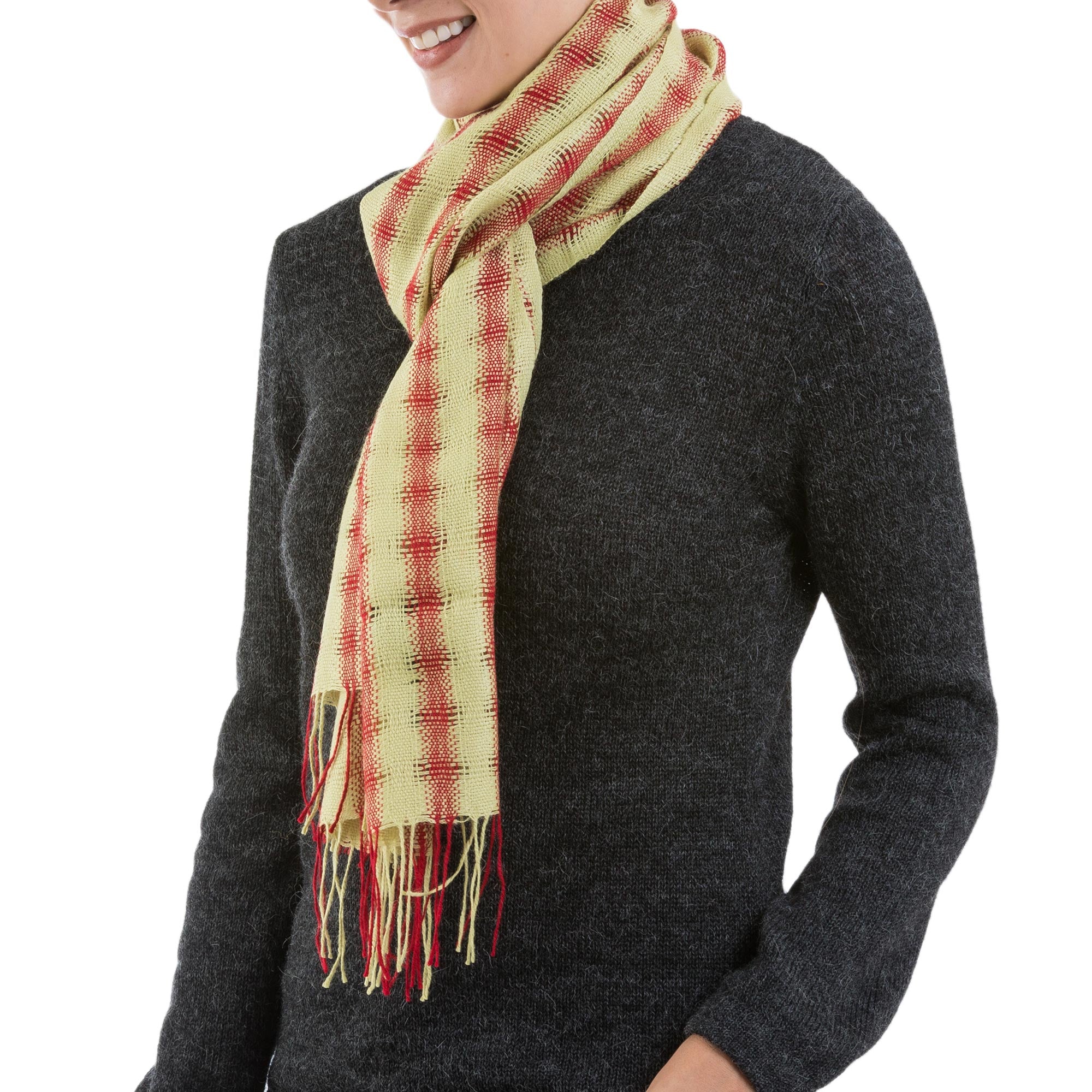 Premium Sunset Sky Alpaca Scarf - Ultimate Comfort & Style