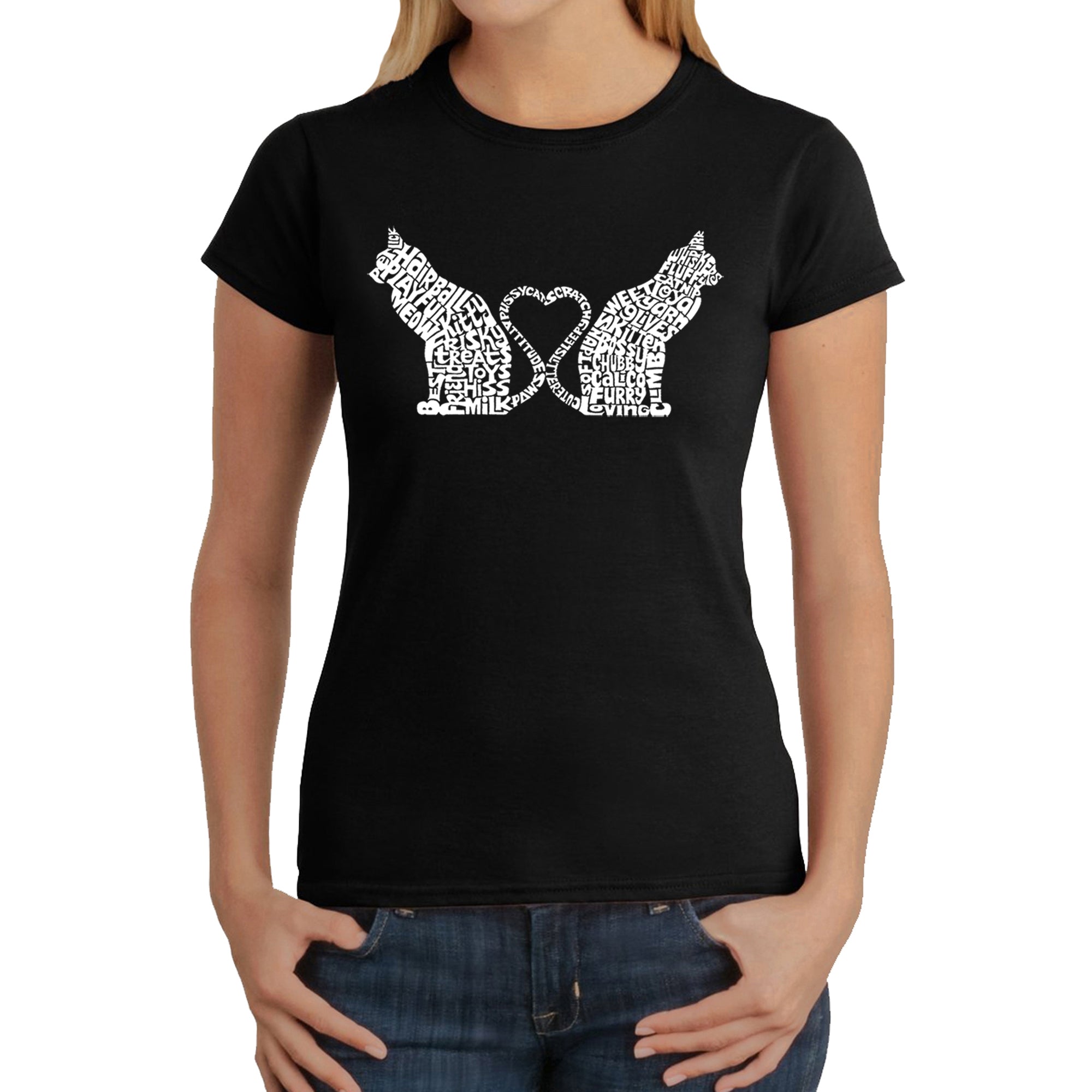 Premium Cat Lover's Tee - Women's Word Art T-Shirt