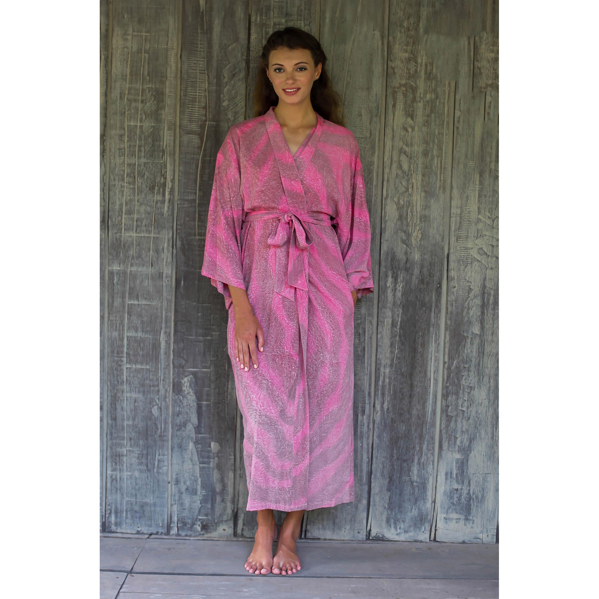 Premium Coral Reef Rayon Kimono Robe