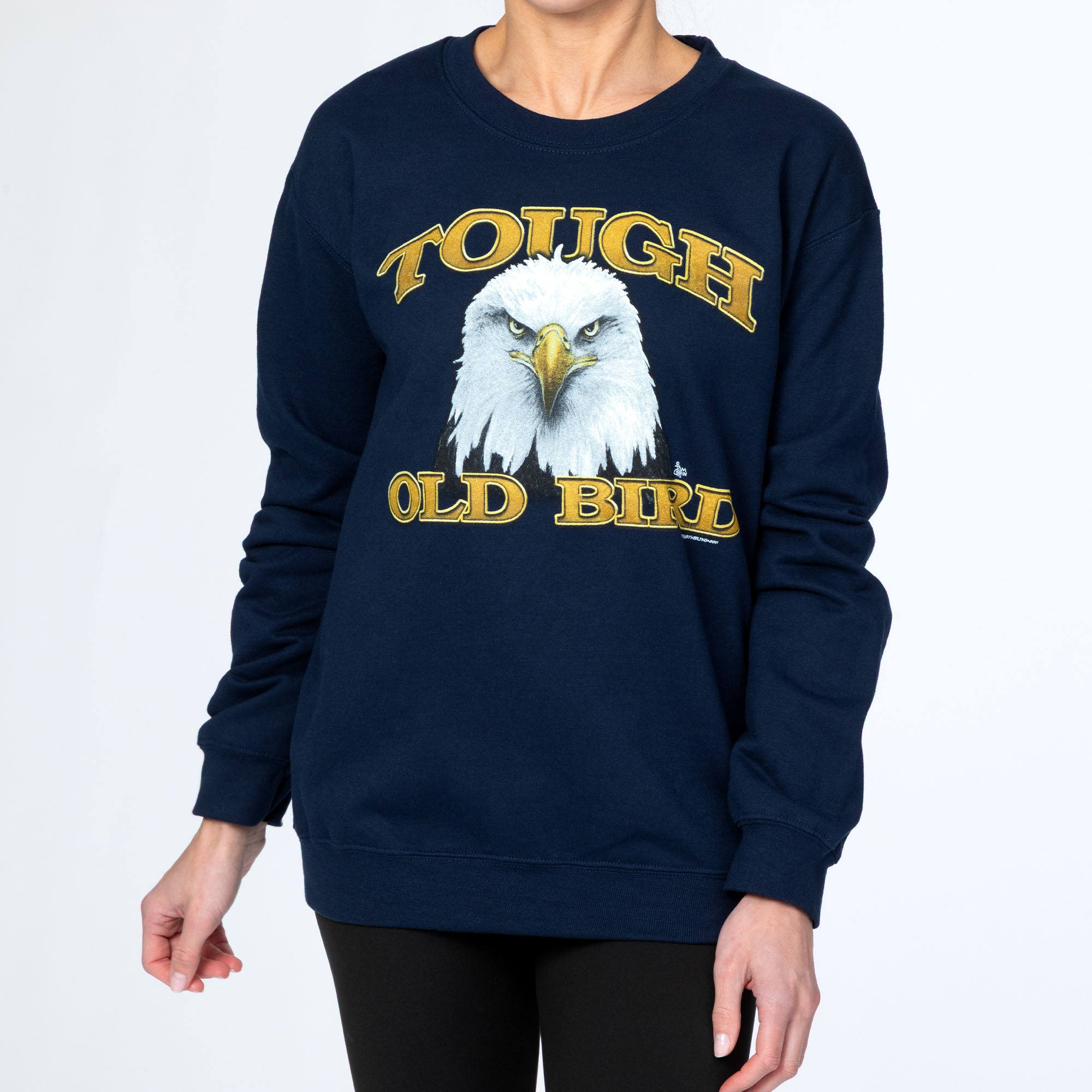 Premium Tough Old Bird Crewneck Sweatshirt - Bold Eagle Design