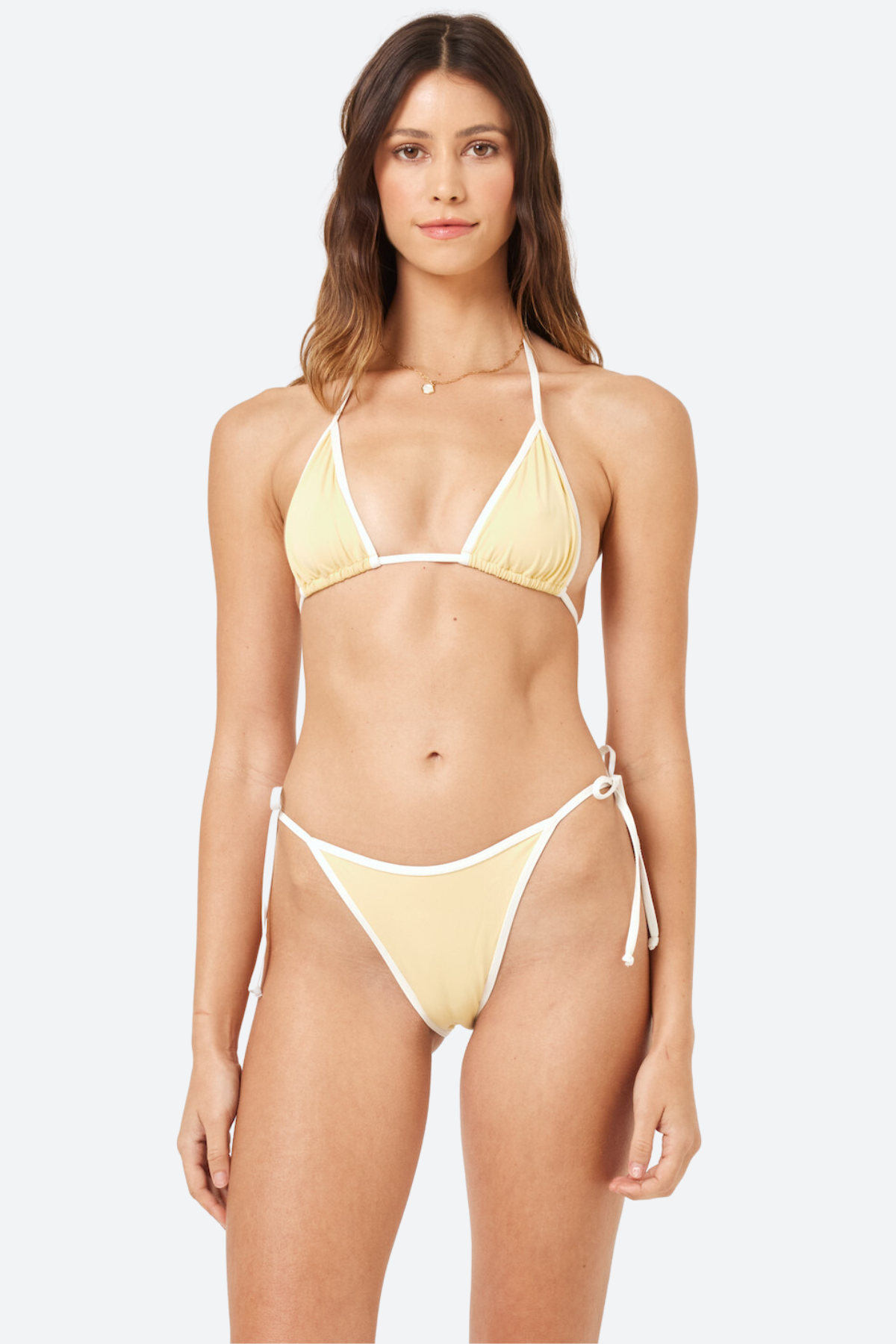 L*Space Premium Aspen Bikini Top in Daisy/Cream - Ultimate Style Upgrade